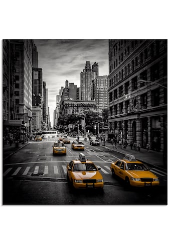 Glasbild »New York City Verkehr 5th Avenue«, Amerika, (1 St.)