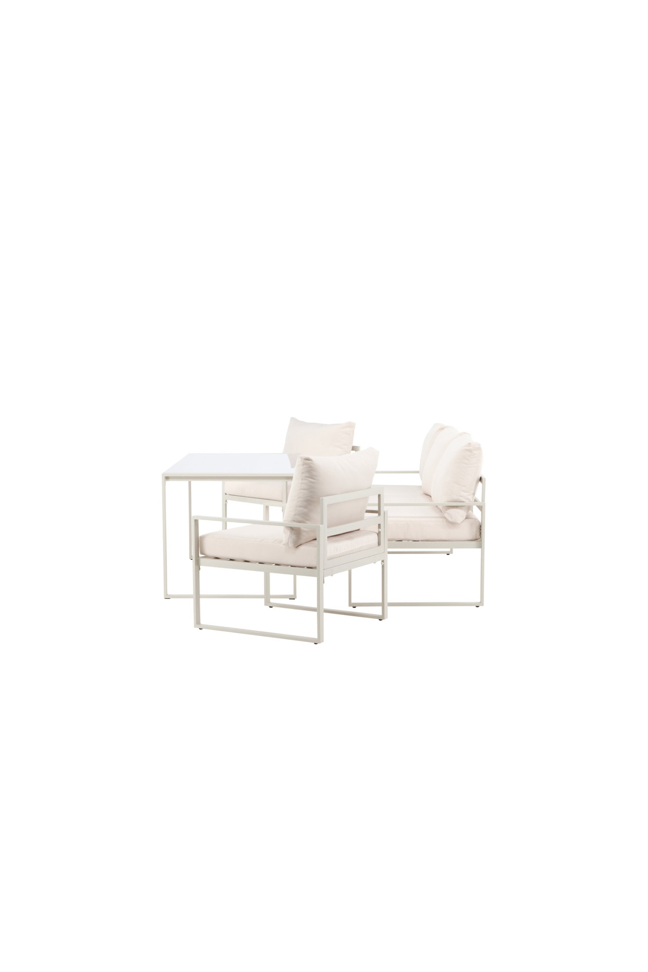 Venture Home Gartenlounge-Set »Catania, grosszügiges Outdoor-Set für hohen Sitzkomfort« 4 tlg. Loungemöbel mit Stoffbezug, angenehm, weich