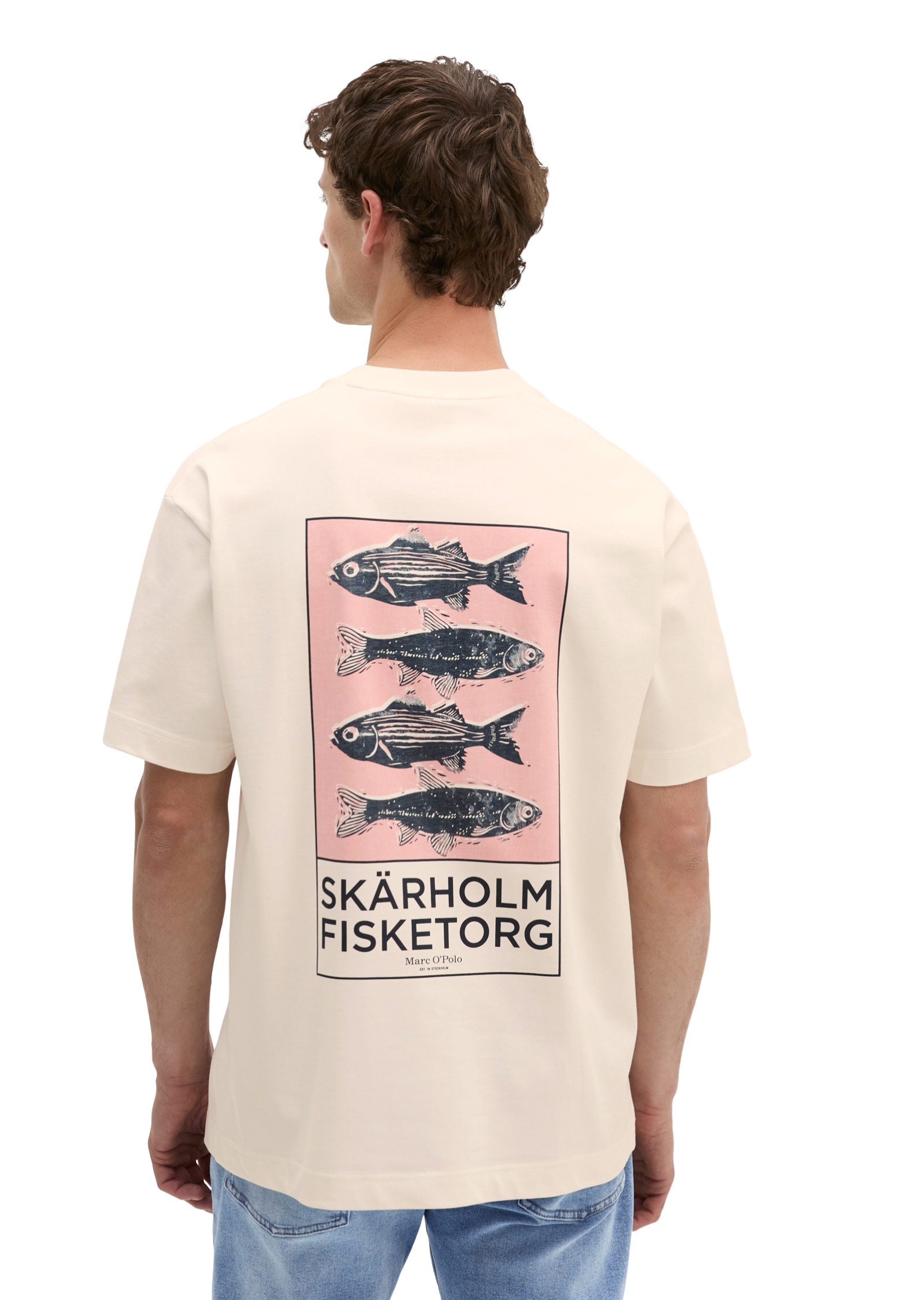 Image of Marc OPolo T-Shirt loose mit maritimem Rückenprint