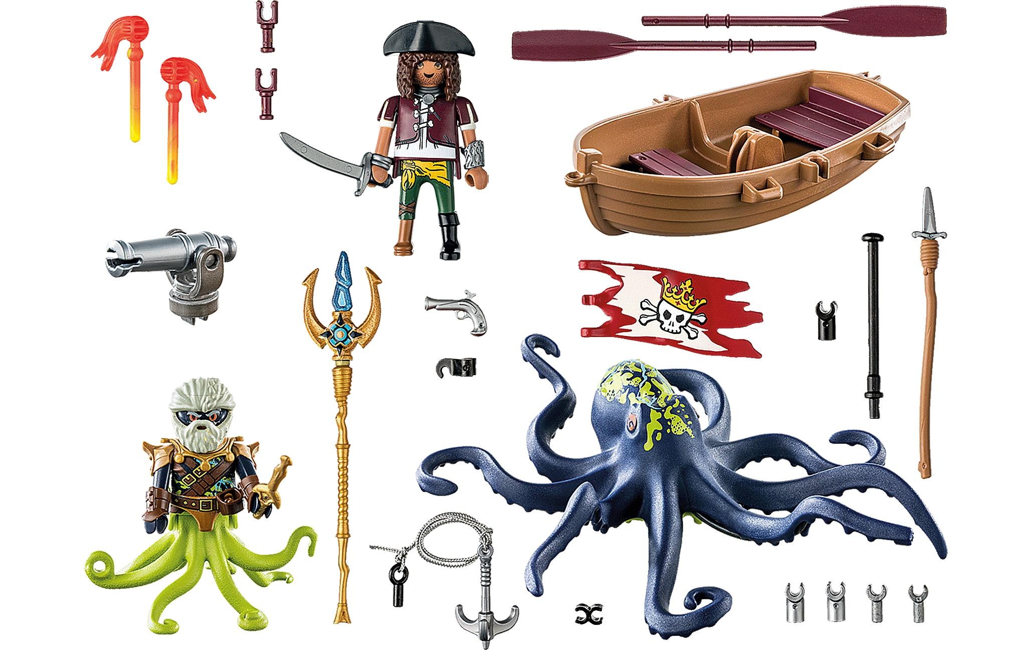 Playmobil® Spielbausteine »Pirates Kampf gegen den Riesenoktopus 71419«