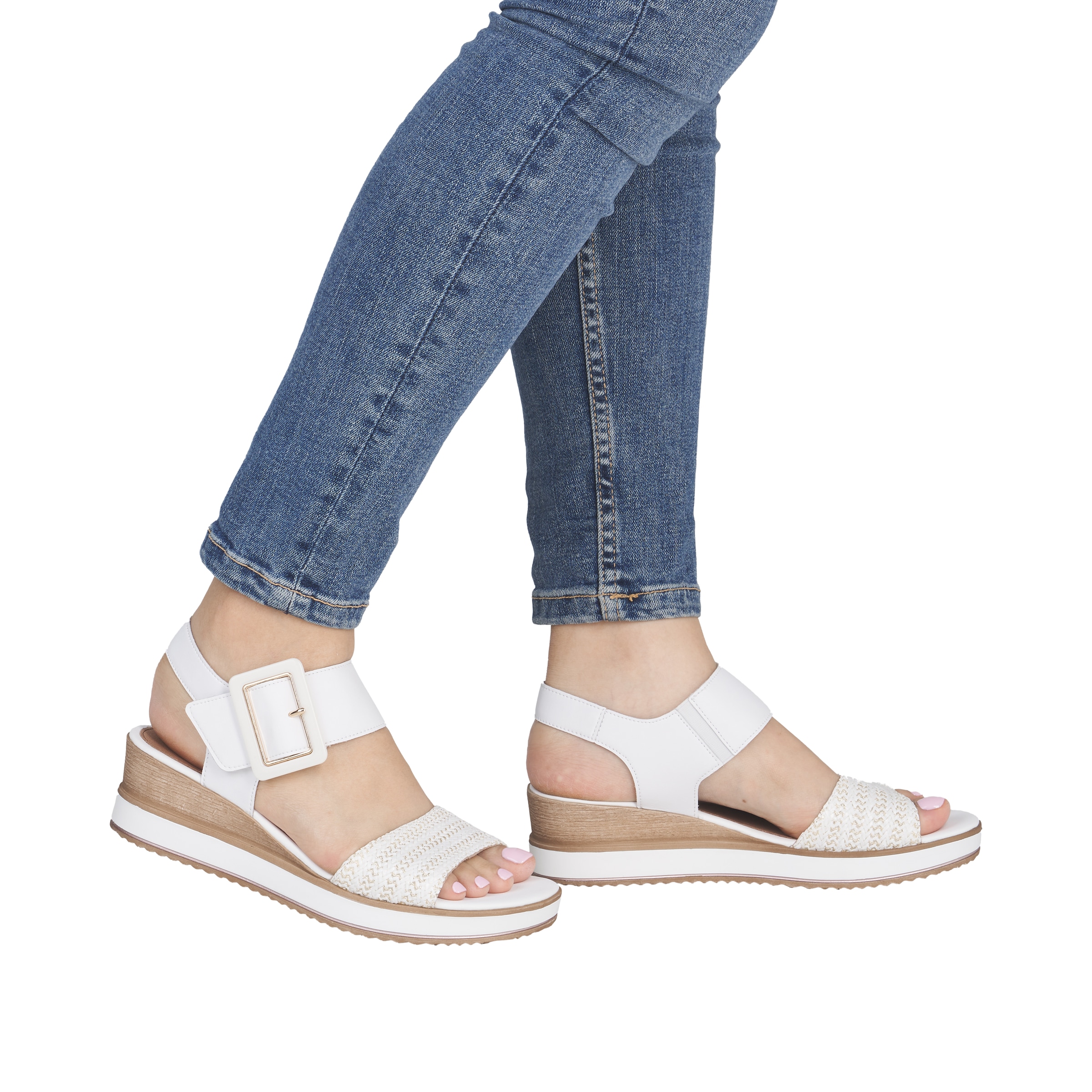 Remonte »ELLE-Collection«  Sommerschuh, Sandale, Bequemschuh mit Klett unter der Zierschnalle