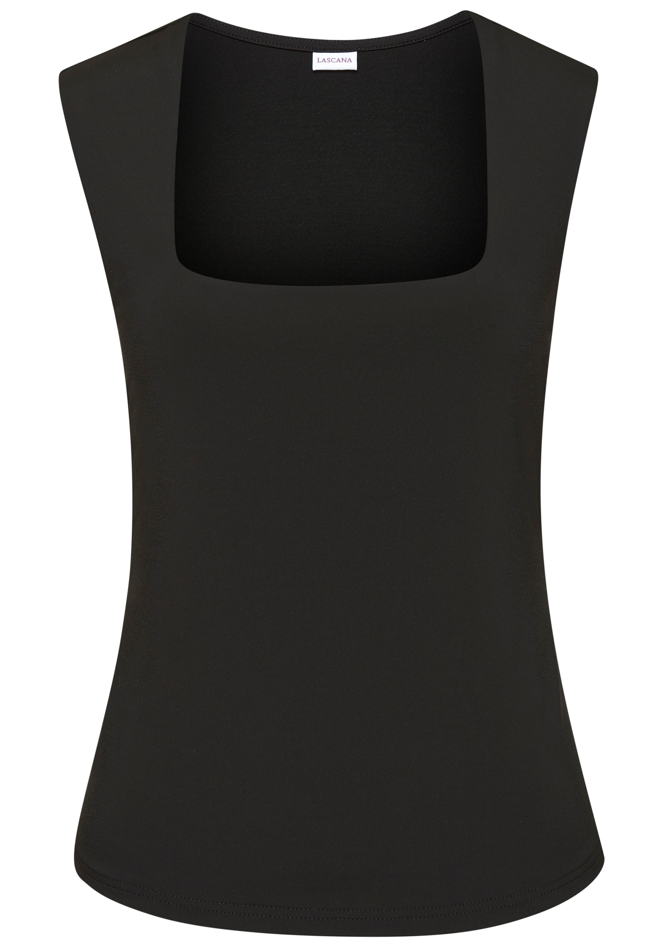 LASCANA Tanktop, aus bügelfreiem Material, elegantes Basic-Top mit breiten Trägern
