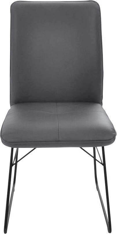 K+W Komfort & Wohnen Chaise à patins () 1 cuisarmature en métal noir, poignée au dos, matelassage sur l'assise