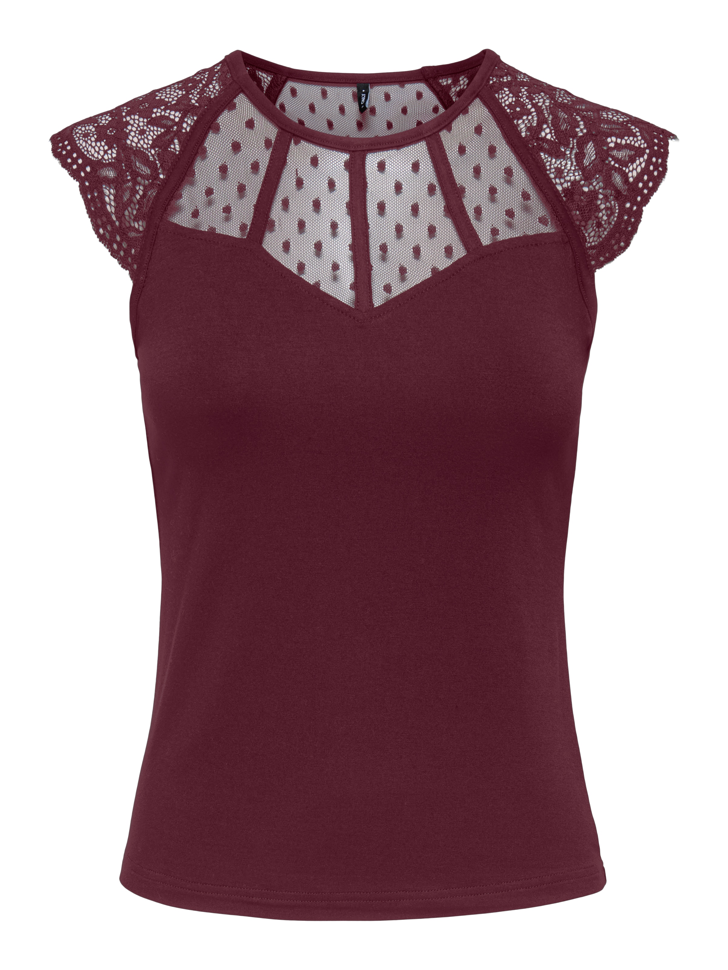 ONLY Chemise en dentelle »ONLEMILIE S/L DETAIL TOP CS JRS« Viskosemischung, regular fit