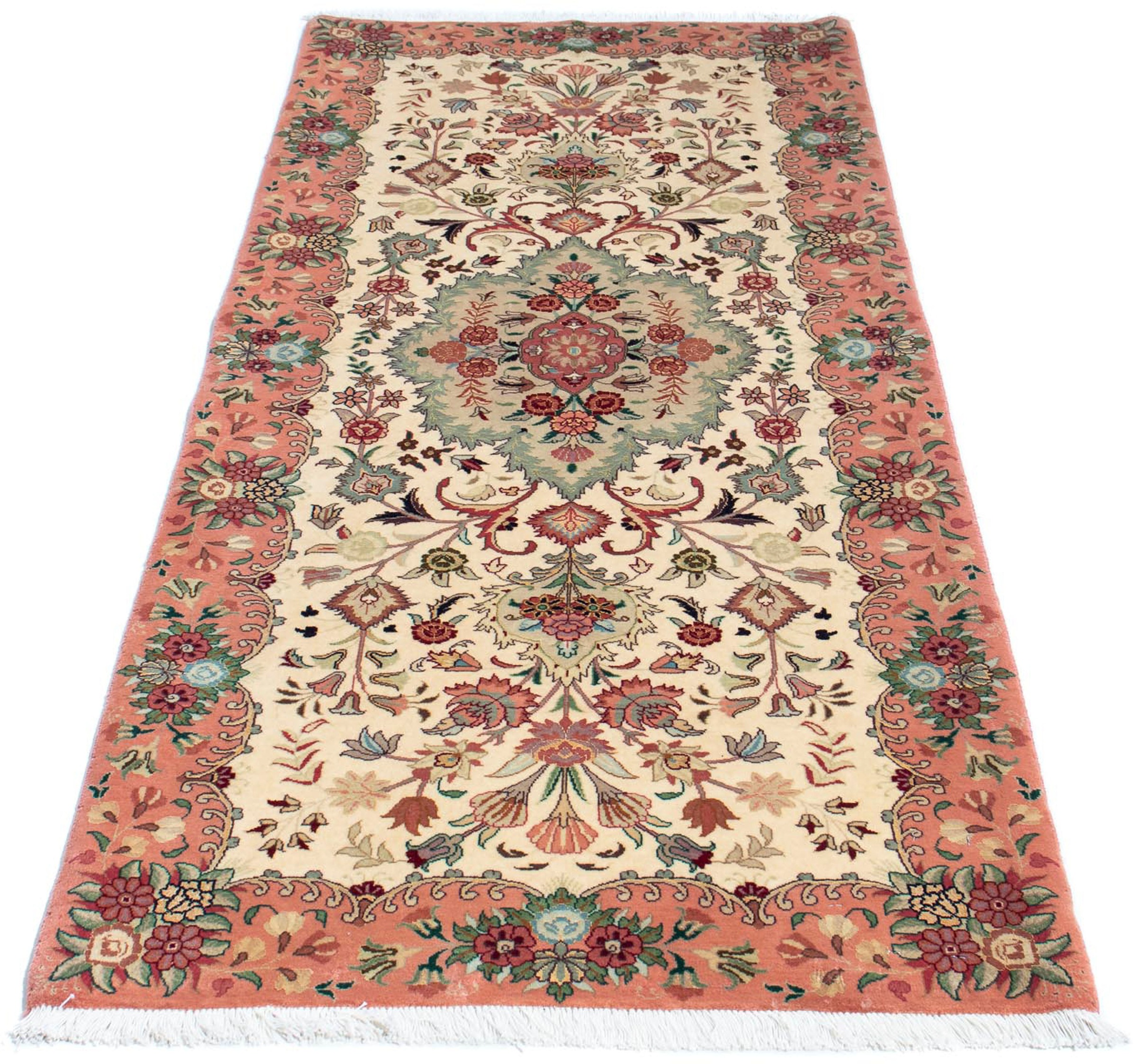 Image of morgenland Orientteppich »Perser - Täbriz - Royal - 204 x 81 cm - beige«, rechteckig, 7 mm Höhe, Wohnzimmer, Handgeknüpft, Einzelstück mit Zertifikat bei Ackermann Versand Schweiz