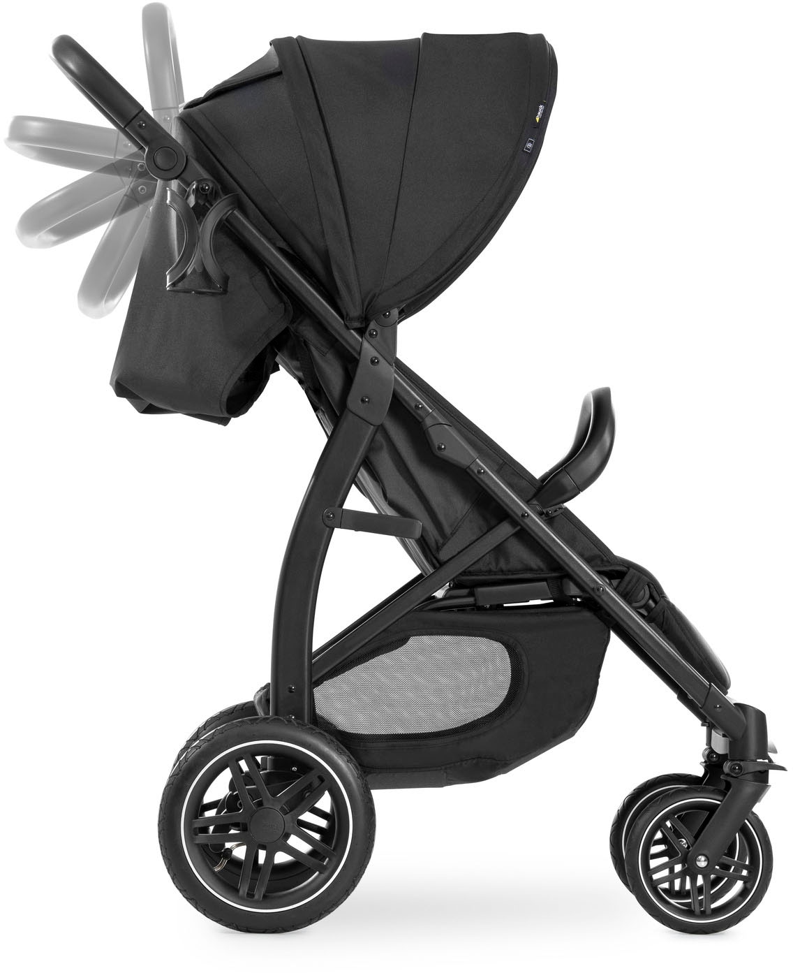 Hauck Poussette pour enfants »Rapid 4D Air, black« mit verlängerbarem 3-Zonen Verdeck