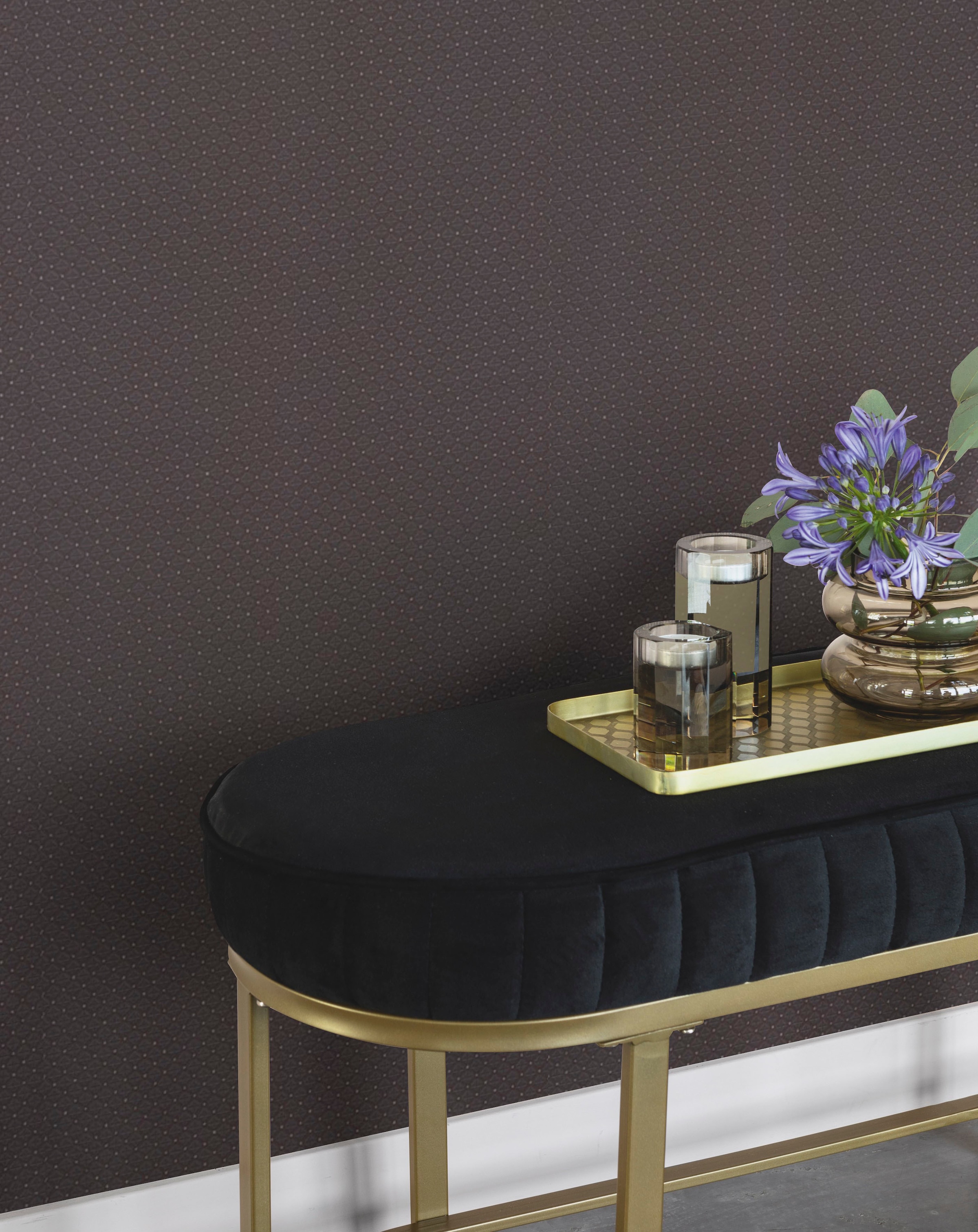 Rasch Vliestapete »Tapetenwechsel II« einfarbig mit Karo-Muster und Glitzer