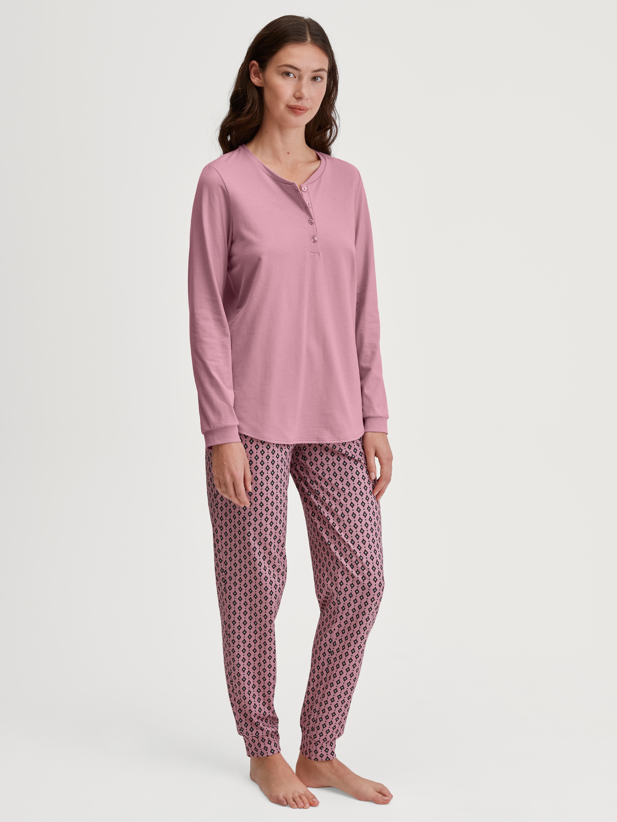 CALIDA Pyjamahose, weich, Gummizug, Cotton, Single Jersey Qualität, Gesässtasche