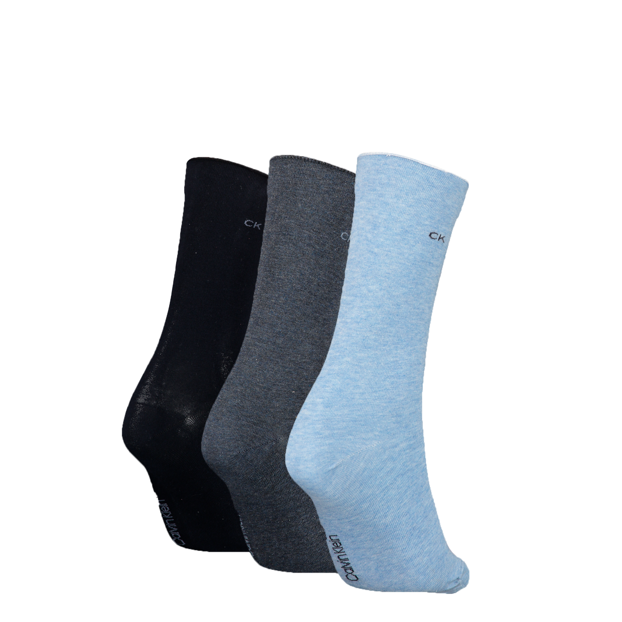 Calvin Klein Jeans Socken »CK WOMEN SOCK 3P ROLL TOP«, (3 Paar), Mit kleinem Rollrand, Einheitsgrösse passend von Gr. 37-41