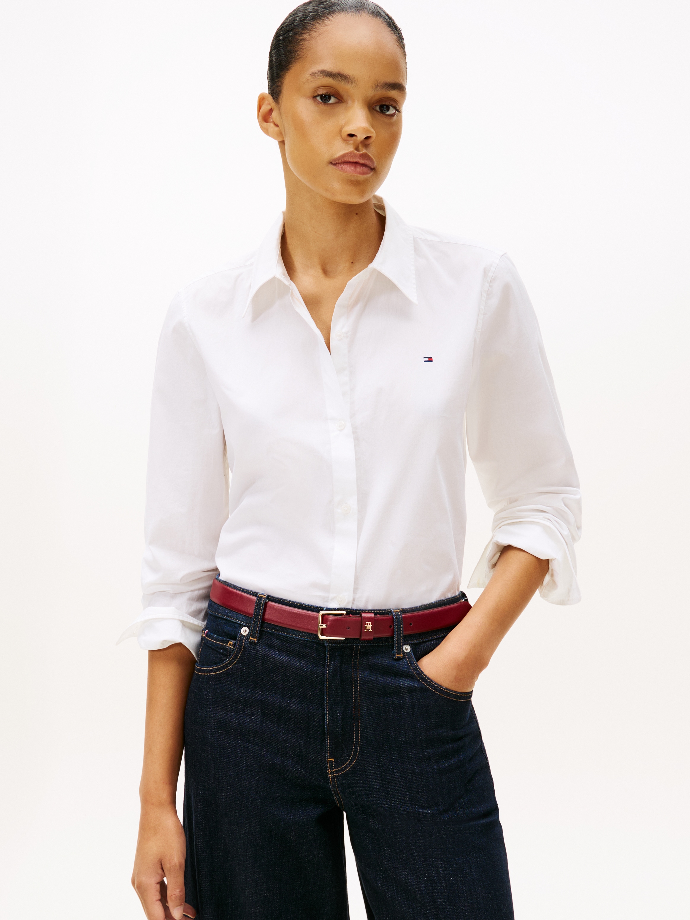 Image of Tommy Hilfiger Hemdbluse "ESS POPLIN REGULAR SHIRT" Langarm, Regular Fit