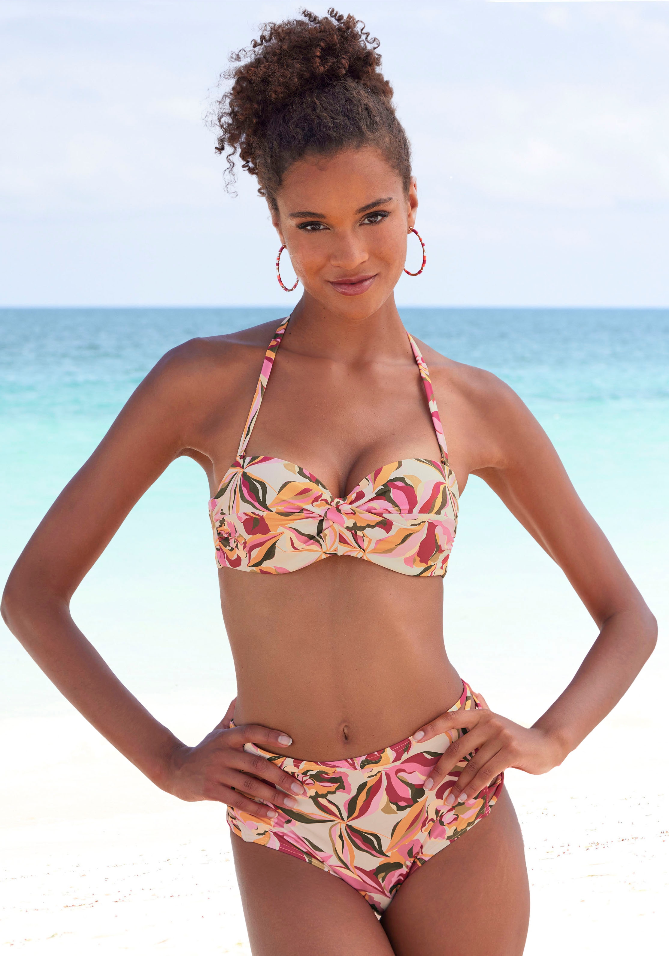 Image of s.Oliver Bügel-Bandeau-Bikini-Top "Bauhinia" im floralen Design