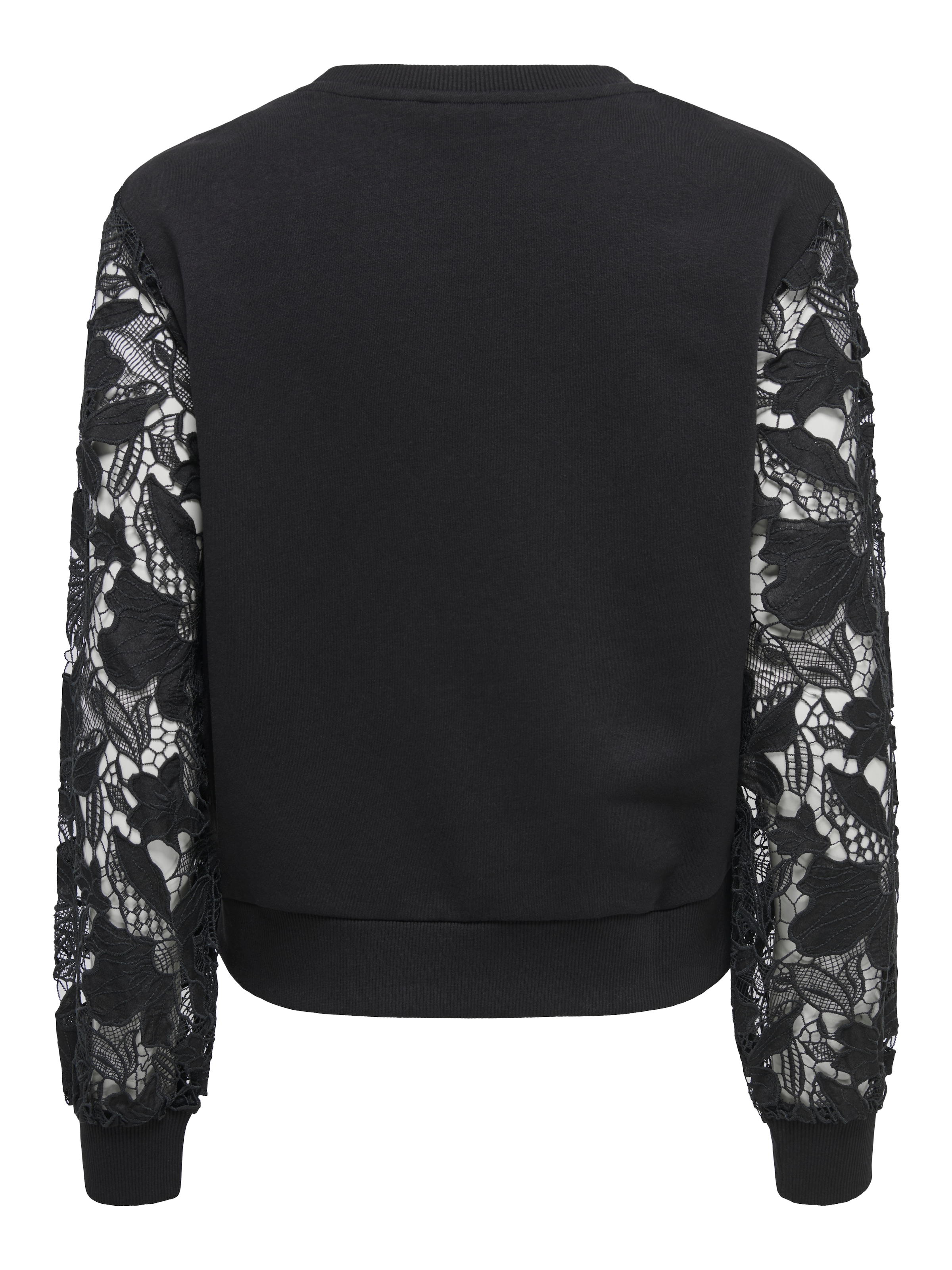 ONLY Sweat-shirt »ONLSTILLA L/S LACE SLEEVES CS SWT«, mélange coton, coupe régulière
