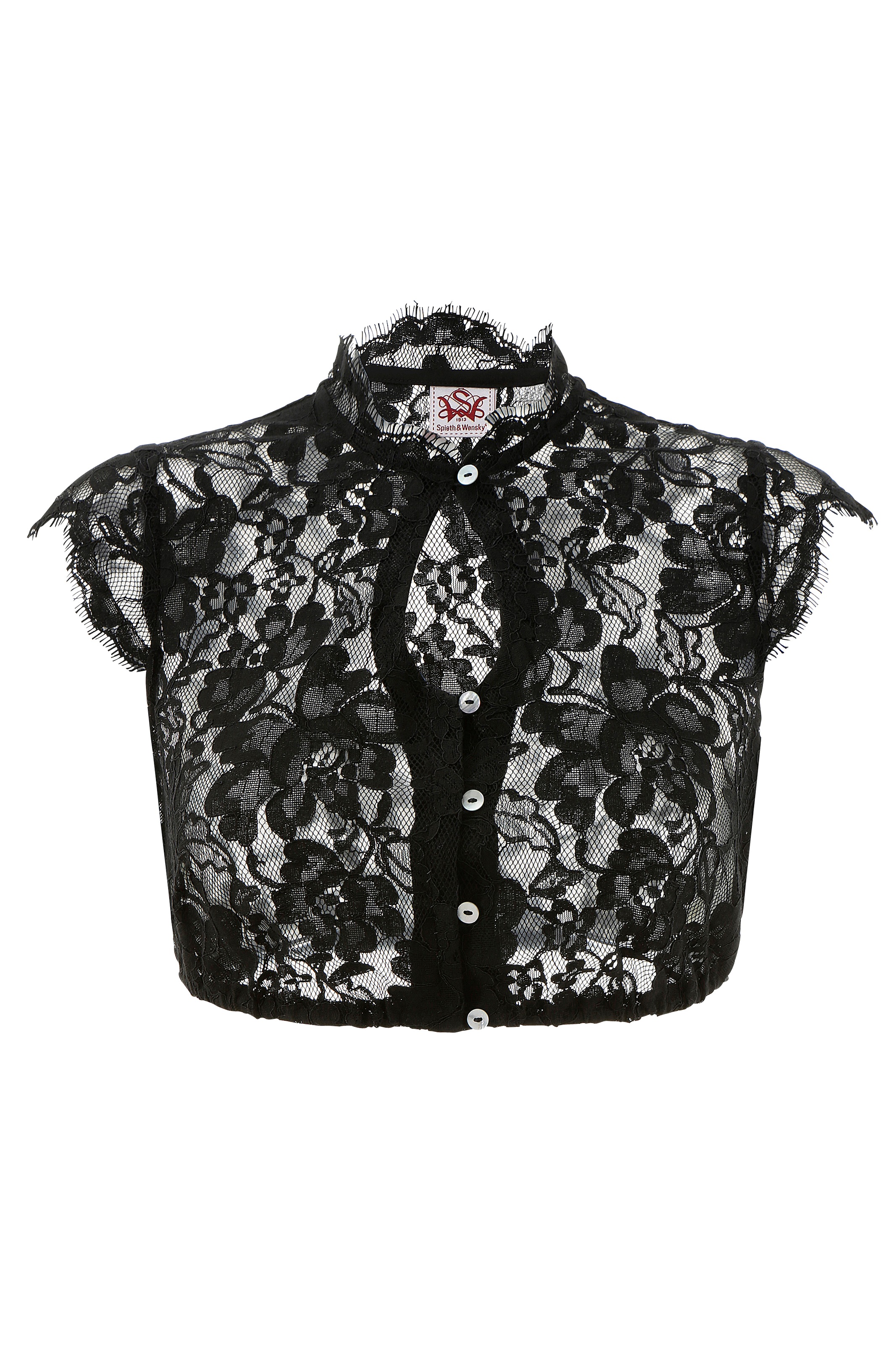 Dirndlbluse aus elastischer Spitze