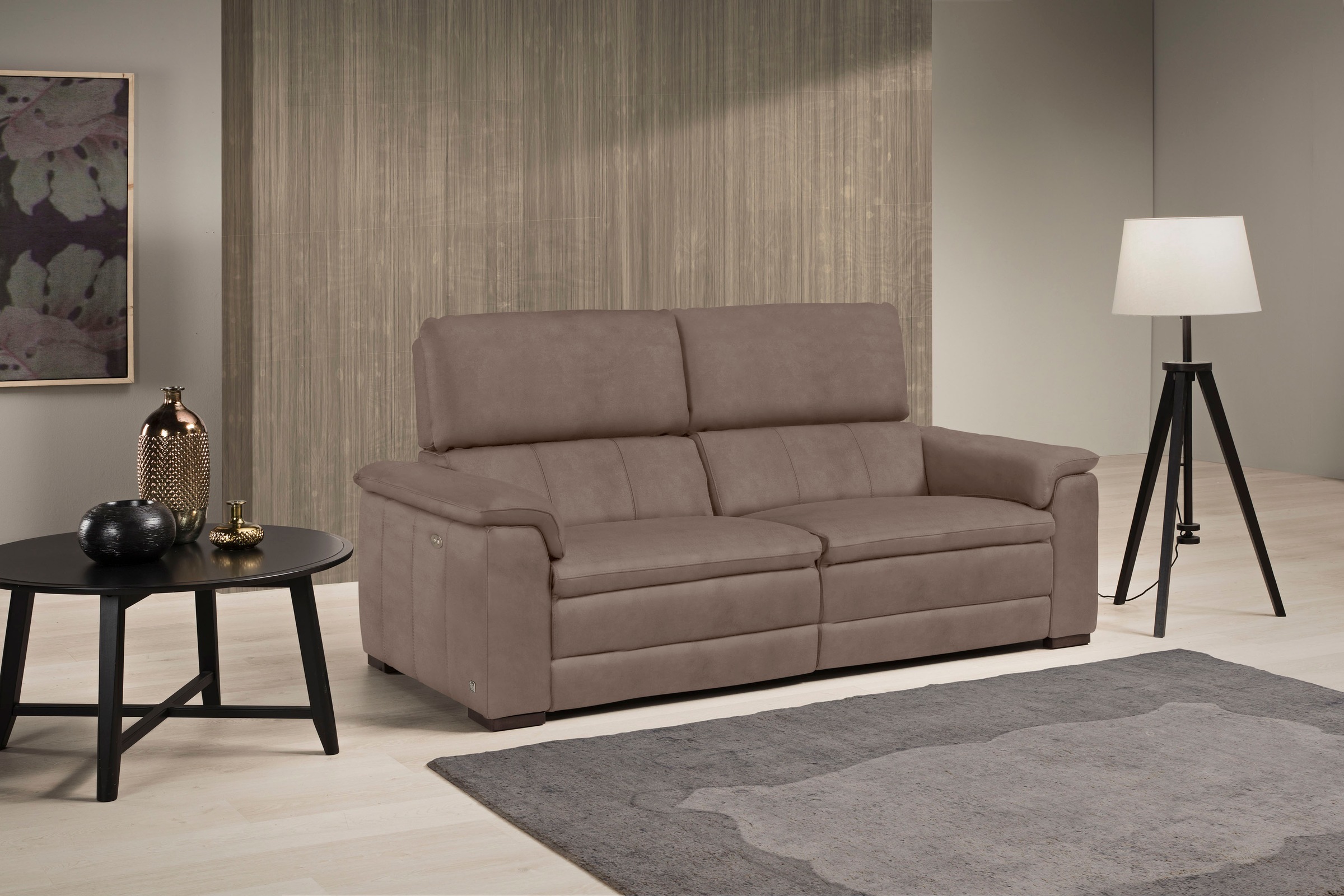 Egoitaliano 2,5-places »Capucine« wahlweise mit elektrisch oder manuell verstellbarer Relaxfunktion