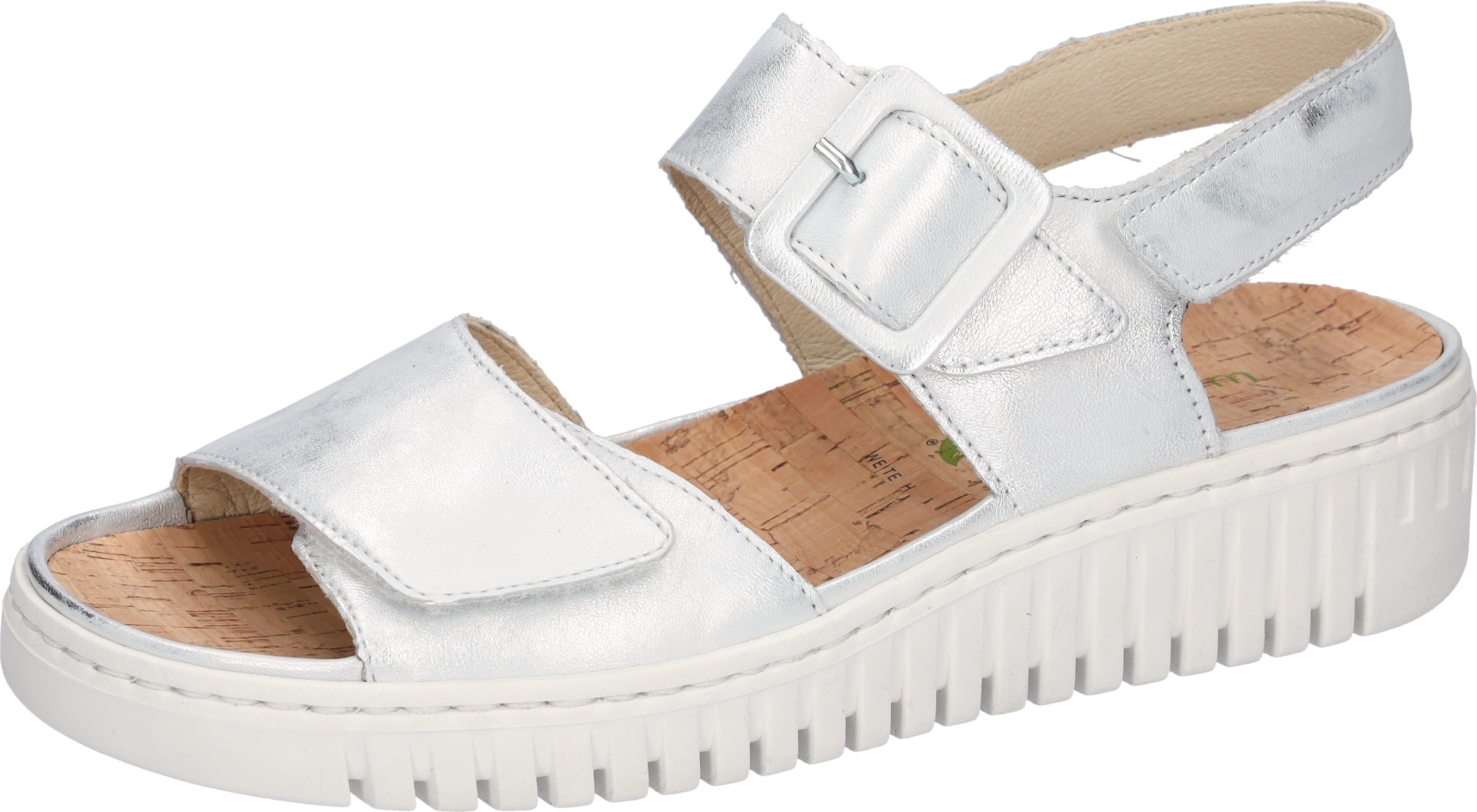 Image of Waldläufer Plateausandale "H-WILLOW" Sommerschuh, Klettschuh, Bequemschuh mit Korkfussbett, H-Weite