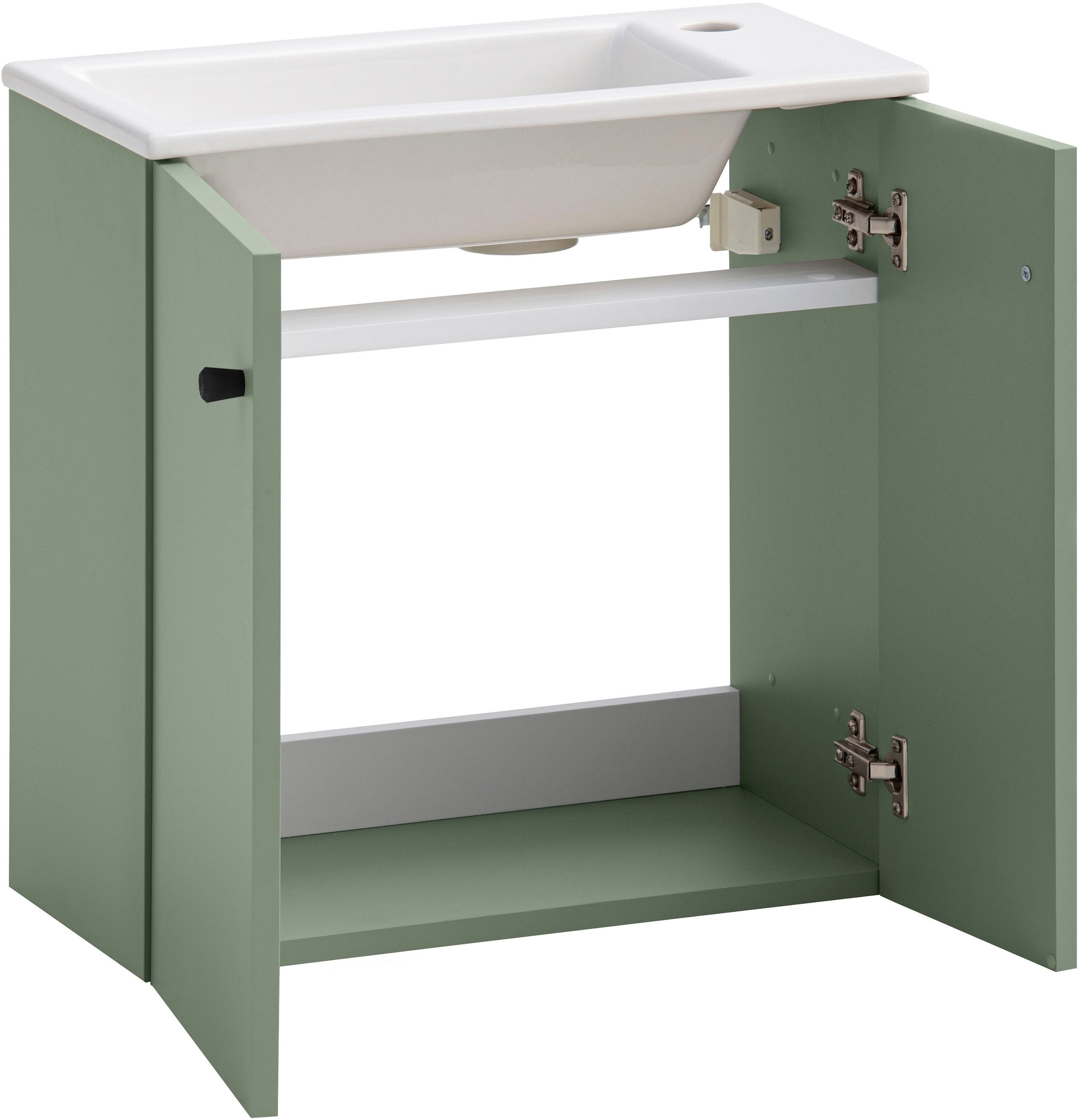 Schildmeyer Table de lavage »EBBA, 2 Türen, hängende Montage, Breite 50 cm, MADE IN GERMANY« 1 cuis tlg. Lavabo en céramique blanc brillant, fabriqué en Allemagne