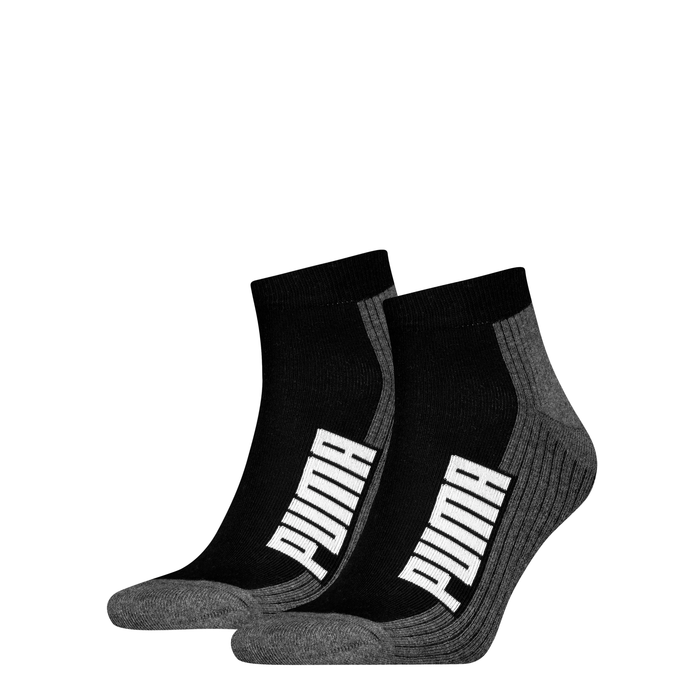 Image of PUMA Kurzsocken "PUMA UNISEX BWT CUSHIONED QUARTER 2P" 2 Paar, Zweifarbig, Rippenbündchen