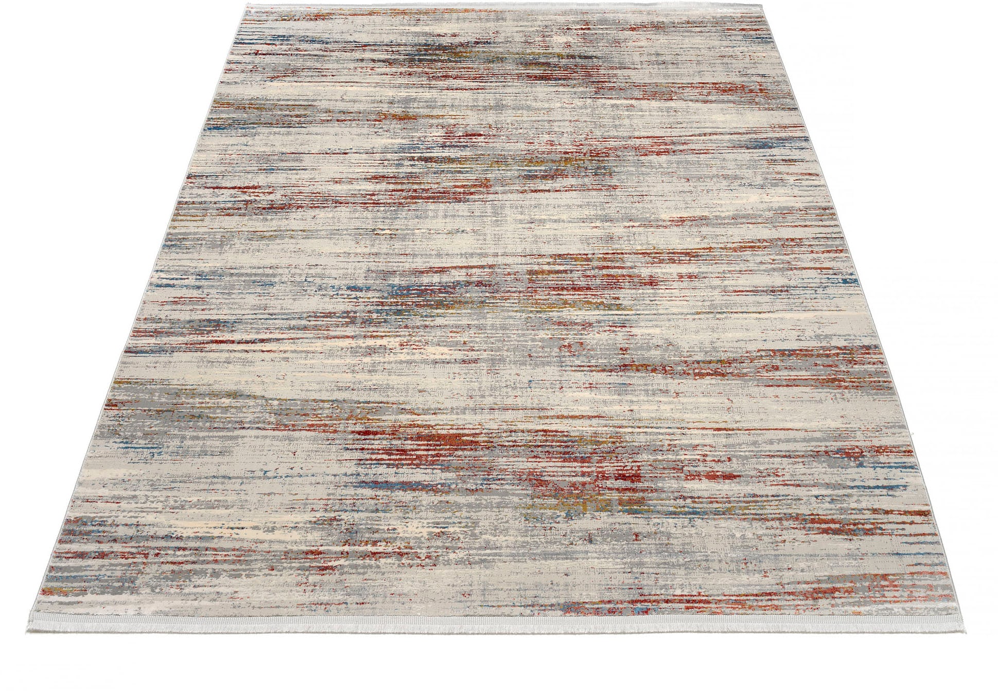 Image of OCI DIE TEPPICHMARKE Teppich "ELEMENTS GRAPHIC" rechteckig 8 mm Höhe Kurzflor, dezenter Glanz, Viskose, Wohnzimmer