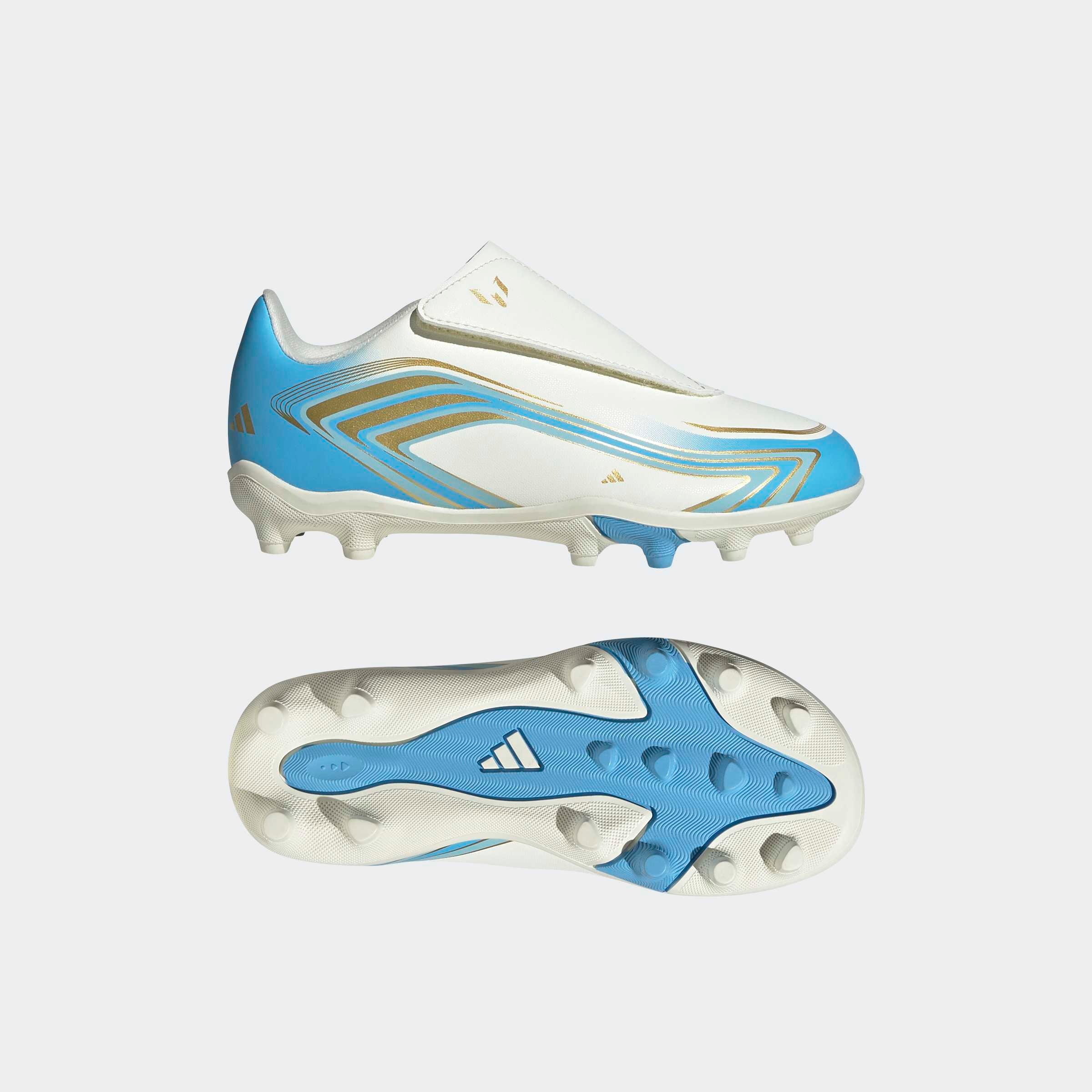 adidas Performance Chaussure de football »F50 MESSI CLUB KIDS , KLETTVERSCHLUSS, FESTE BÖDEN/GEMISCHTE BÖDEN«  adapté à de nombreux types de sols, pour adolescents et enfants