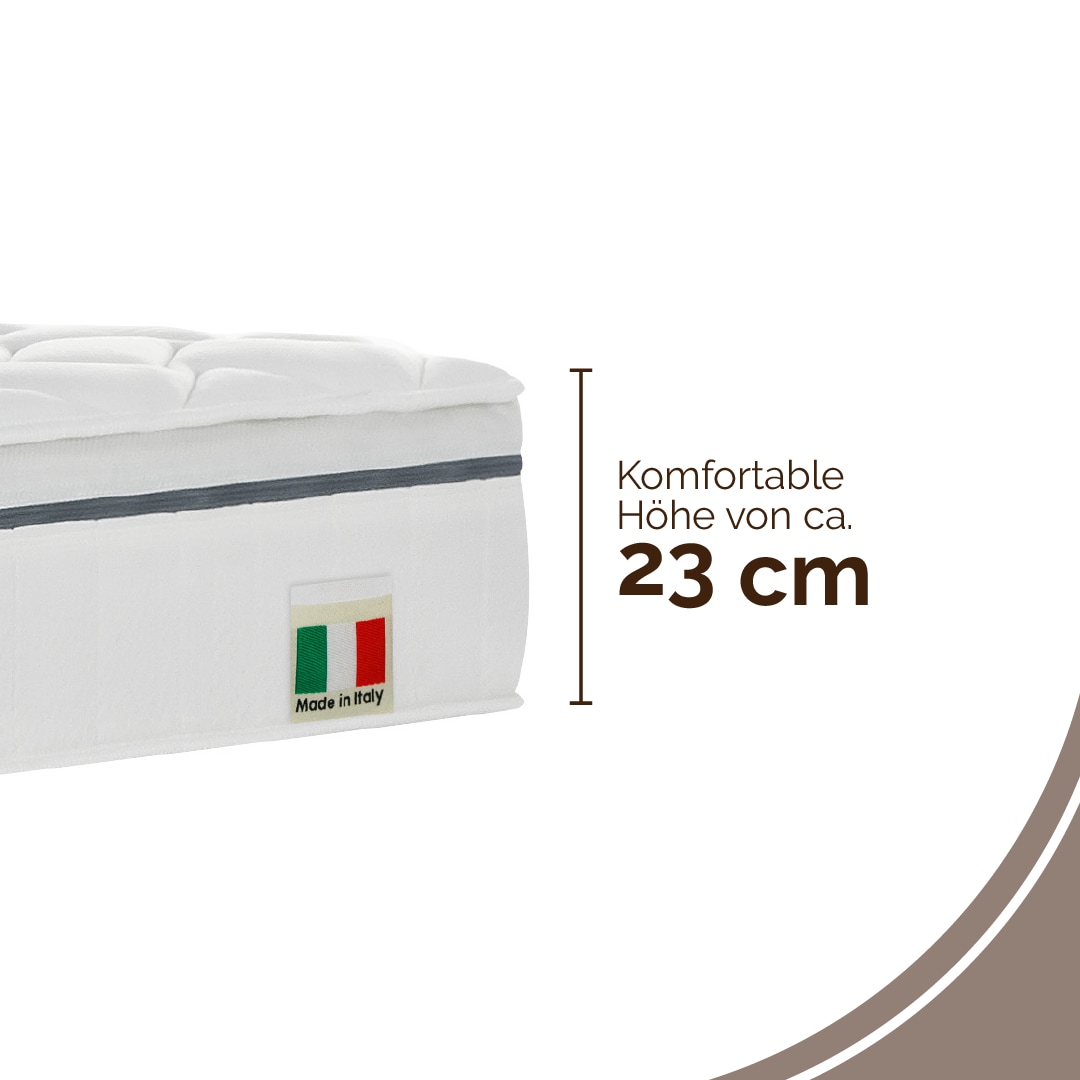 DI QUATTRO Komfortschaummatratze »23cm, Wave 3D, Wendematratze mit zwei Härtegraden« 23 cm hoch Raumgewicht: 30 kg/m³ 1-tlg., 1 Stk. tlg. Matratze in H2+H3 & H4+H5, 90x200, 140x200 und weitere Grössen