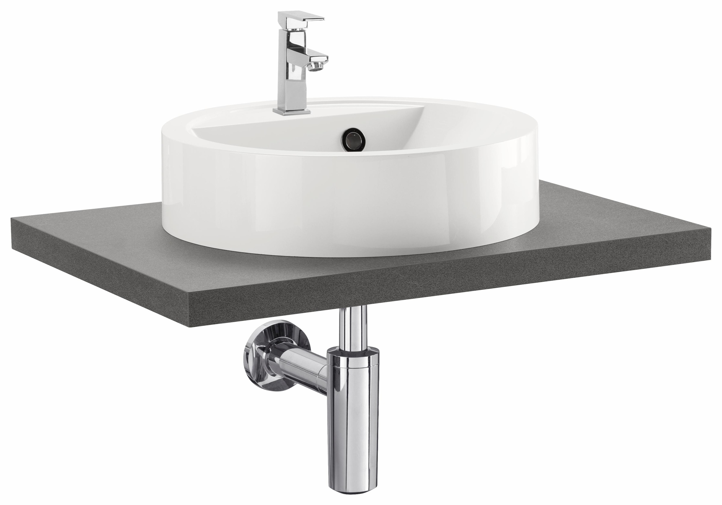 Image of OPTIFIT Waschtisch »Doha«, mit Design-Siphon, Aufsatzbecken rund bei Ackermann Versand Schweiz