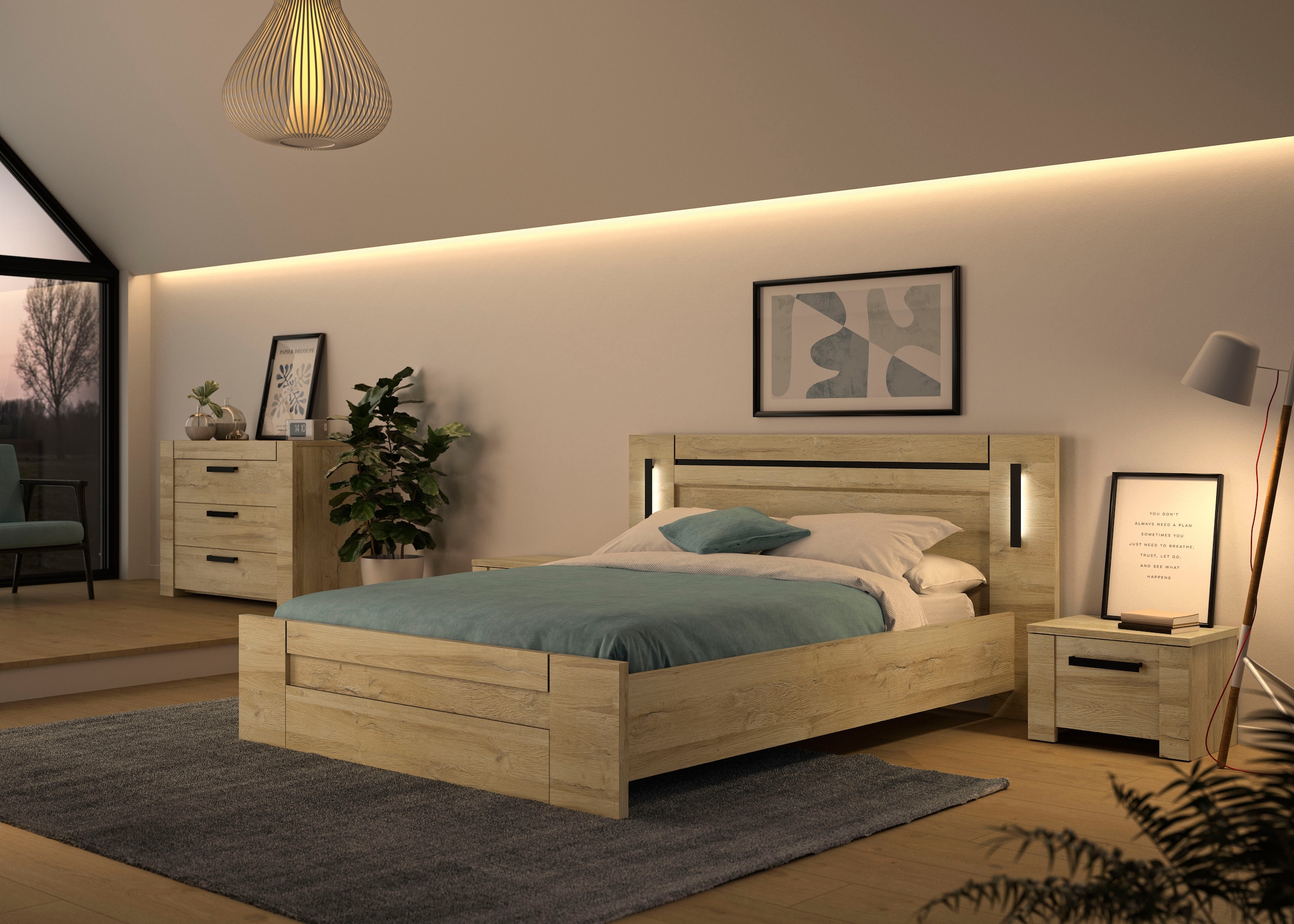 Gami Schlafzimmer-Set »Sofia«, (4 tlg.)