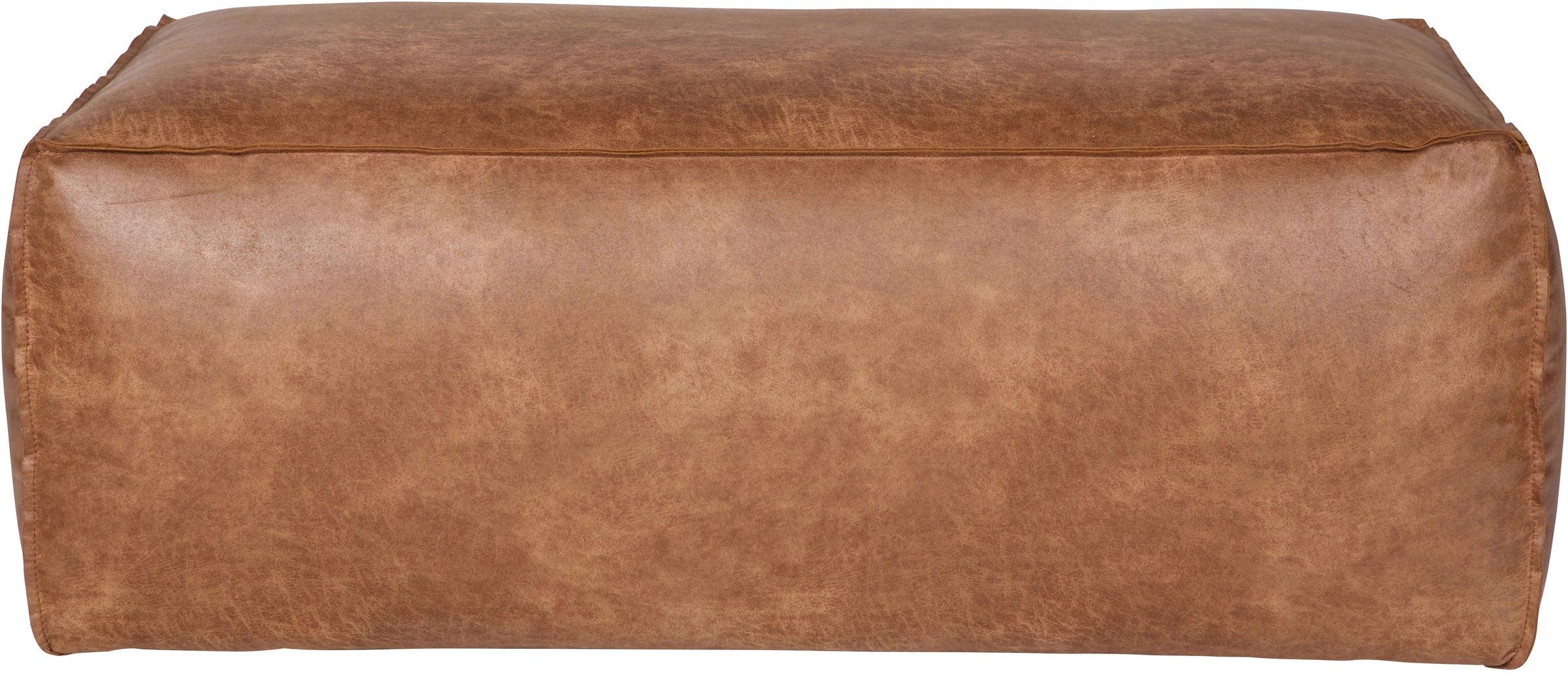 WOOOD Hocker »Rodeo mit Recycling-Kunstleder, B 120 x T 60 x H 43 cm« Aus echten Lederresten, pflegeleicht, kombinierbar in der Rodeo-Serie