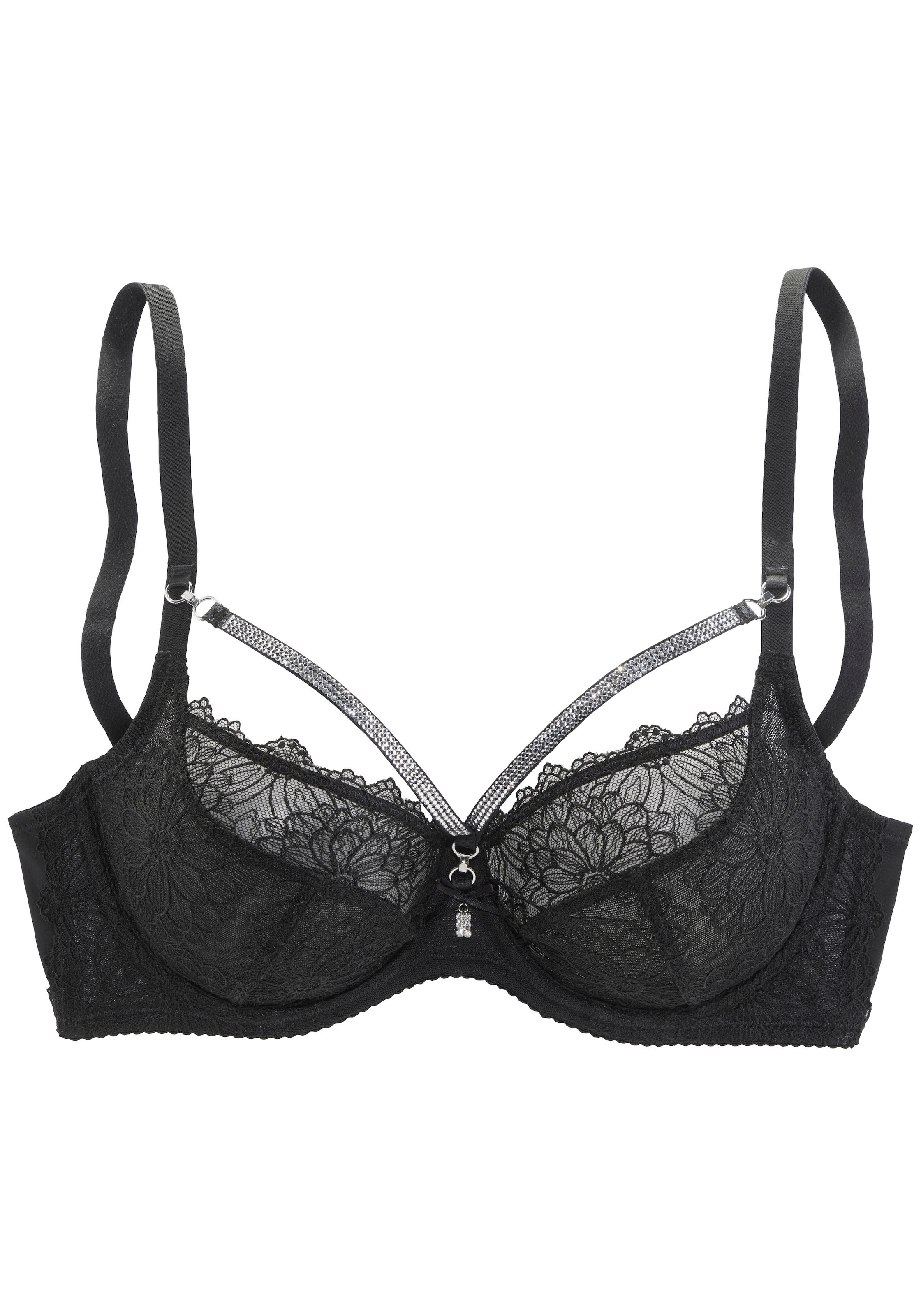 LASCANA Bügel-BH, mit abnehmbaren Strassband, sexy Dessous, Reizwäsche