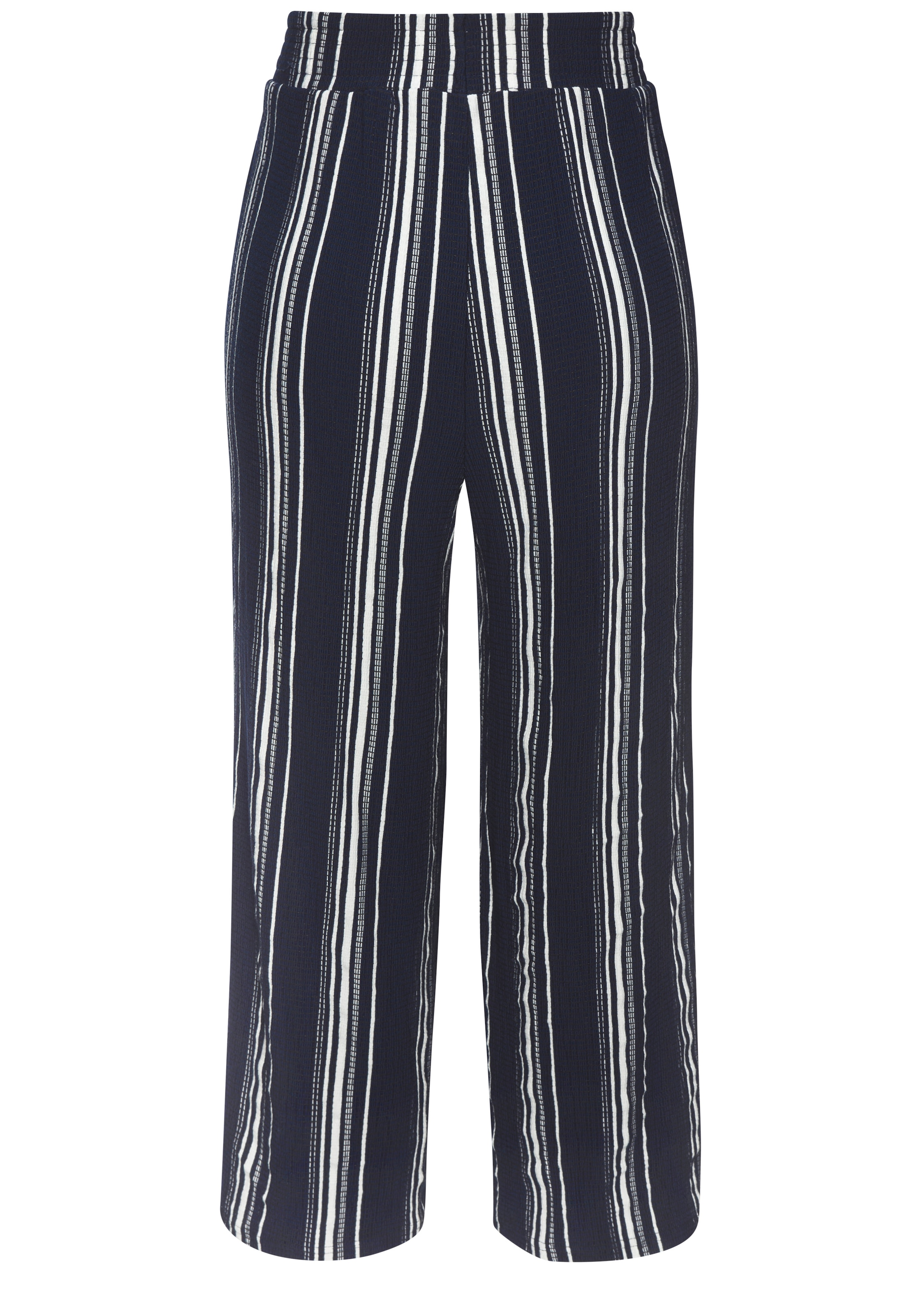 LASCANA Pantalon 7/8 »mit locker-luftigem Bein«  en tissu structuré, pantalon d'été à enfiler, pantalon de plage
