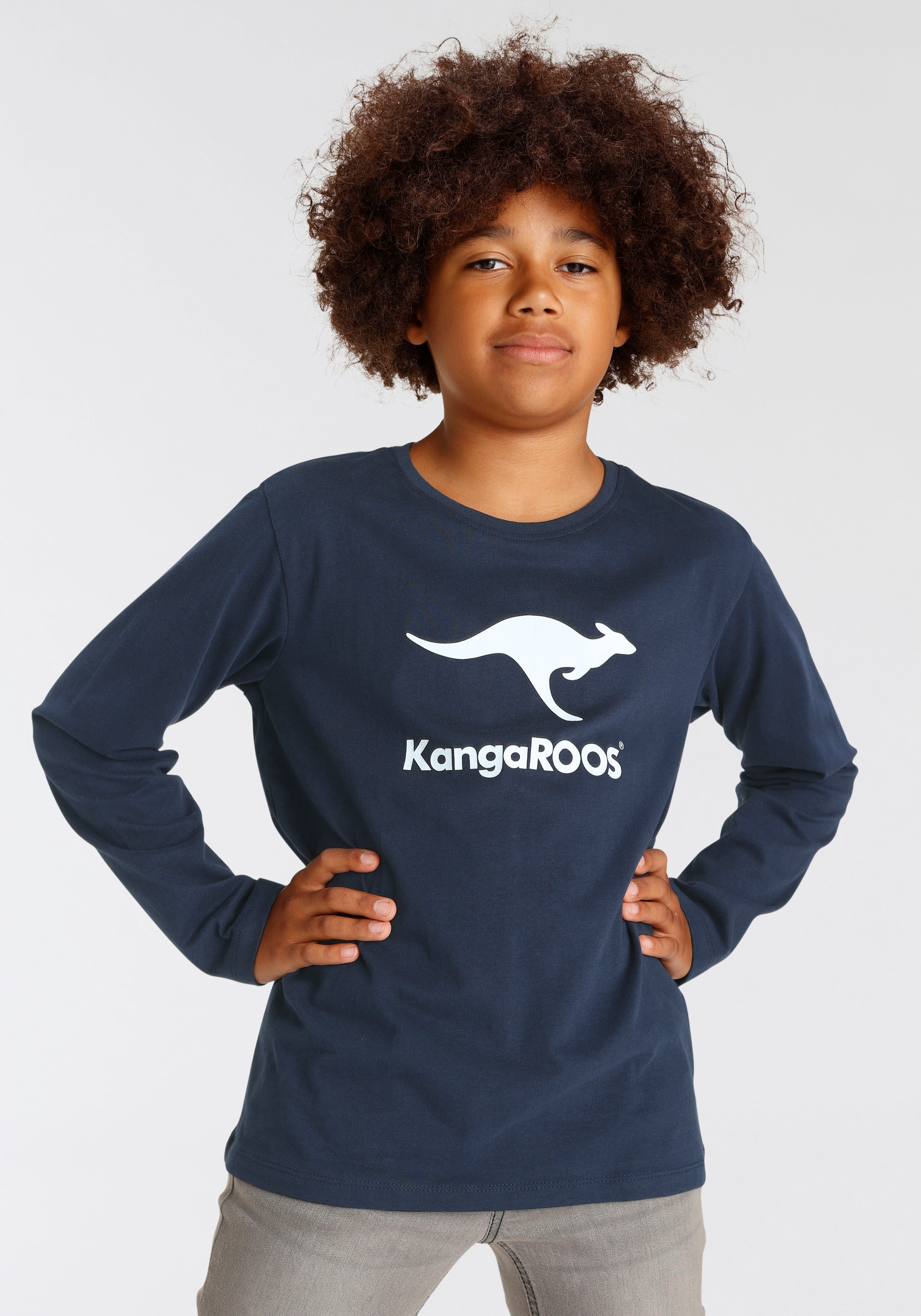 ✌ KangaROOS Langarmshirt »BASIC« Acheter ligne en