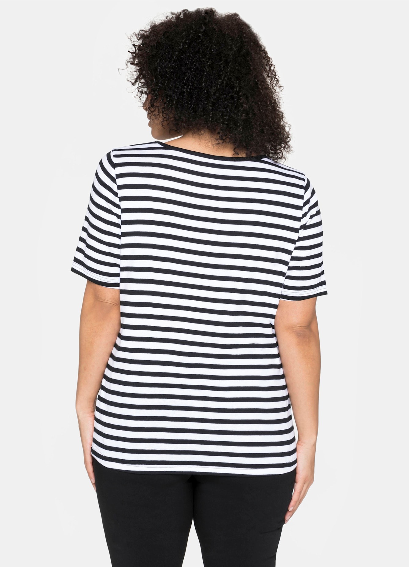 Sheego Kurzarmshirt »T-Shirt«, (1 tlg.)