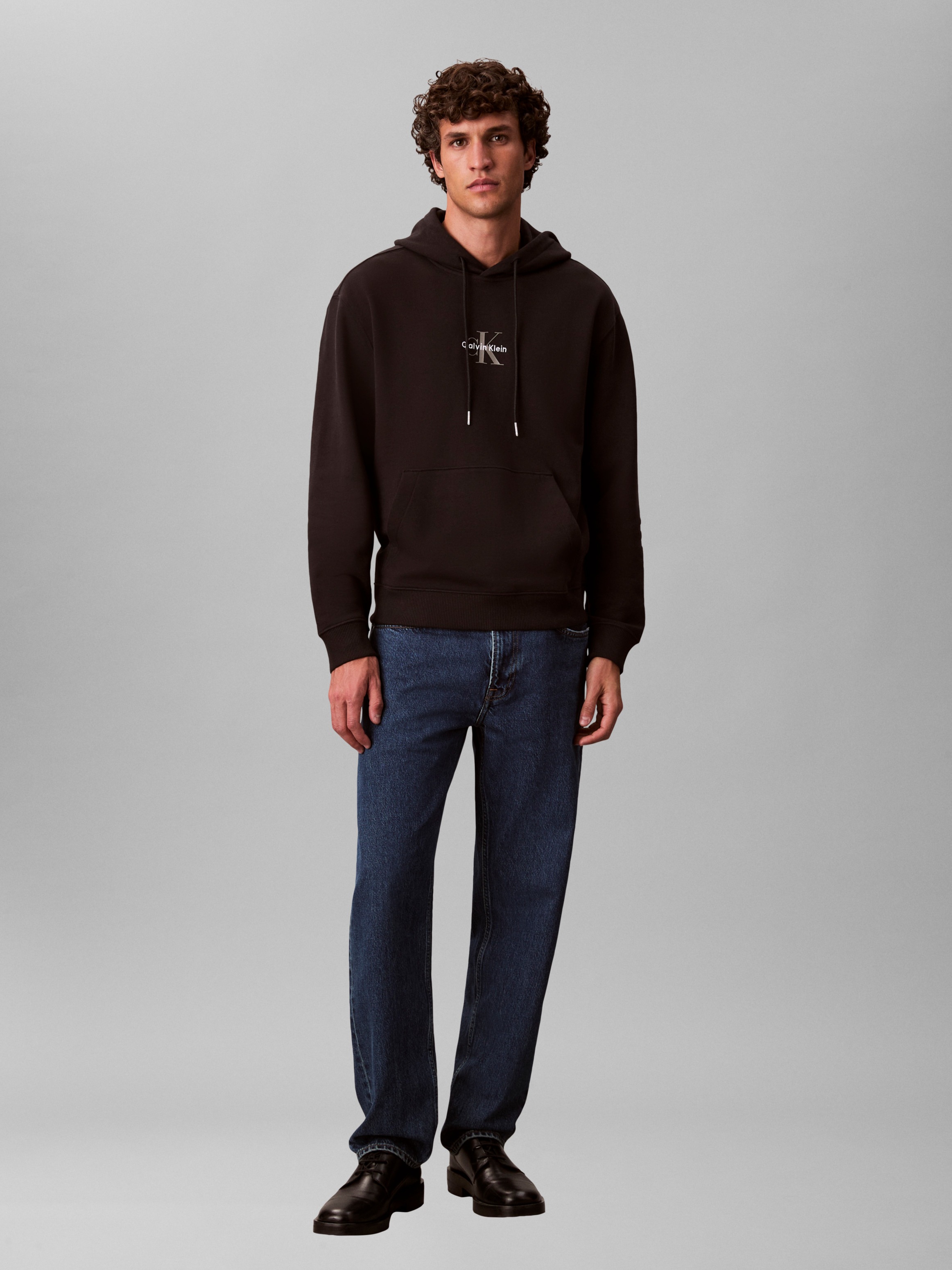 Calvin Klein Jeans Sweatshirt »LS EU 350TERRY MICRO MONOLOGO HO«, Kapuze, regular fit
