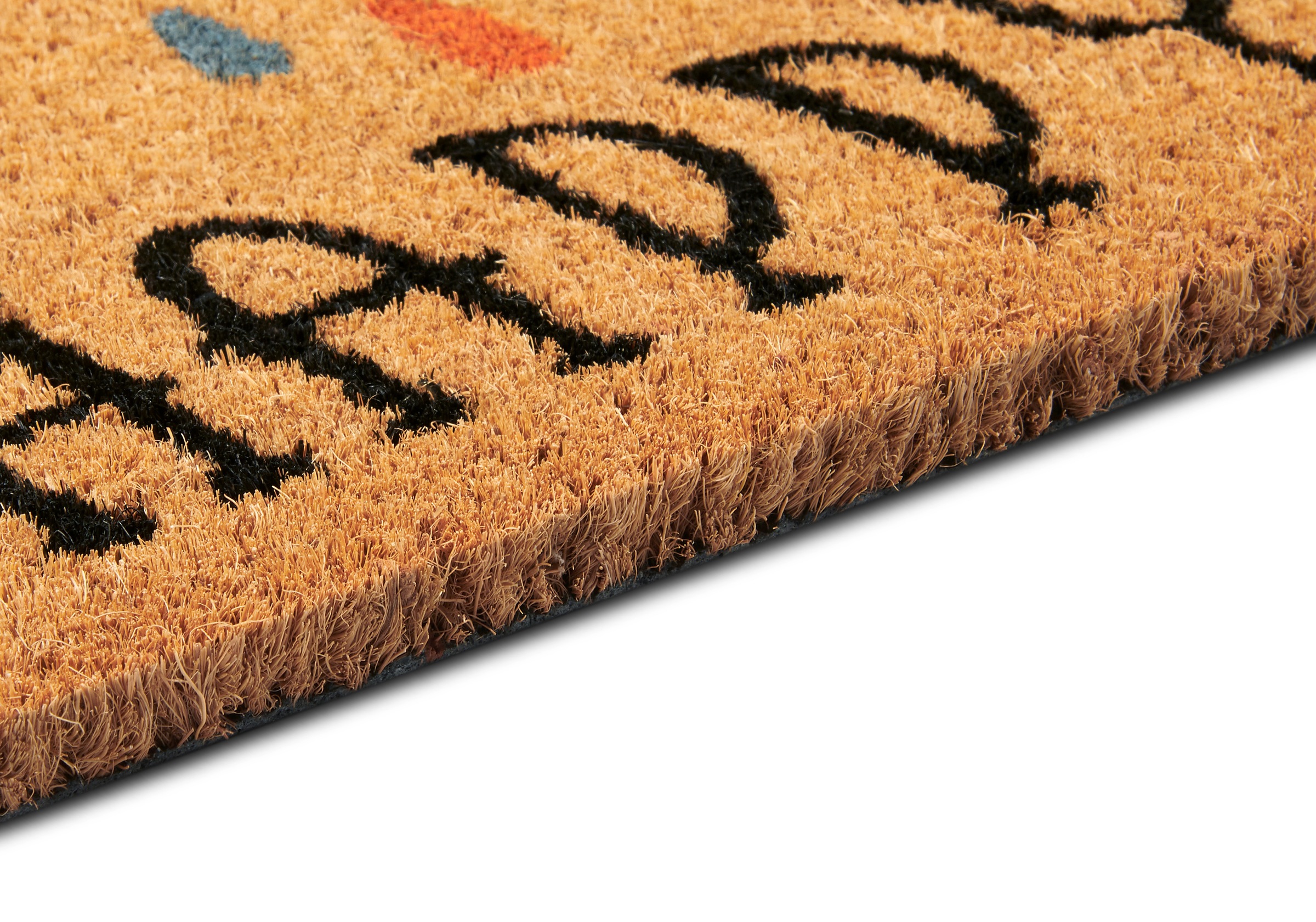 HANSE Home Fussmatte »Kokos Be Happy, Türmatte«, rechteckig, 15 mm Höhe, Schmutzfangmatte, Rutschfest, Outdoor, Innen, Aussen, Kokosmatte, Flur