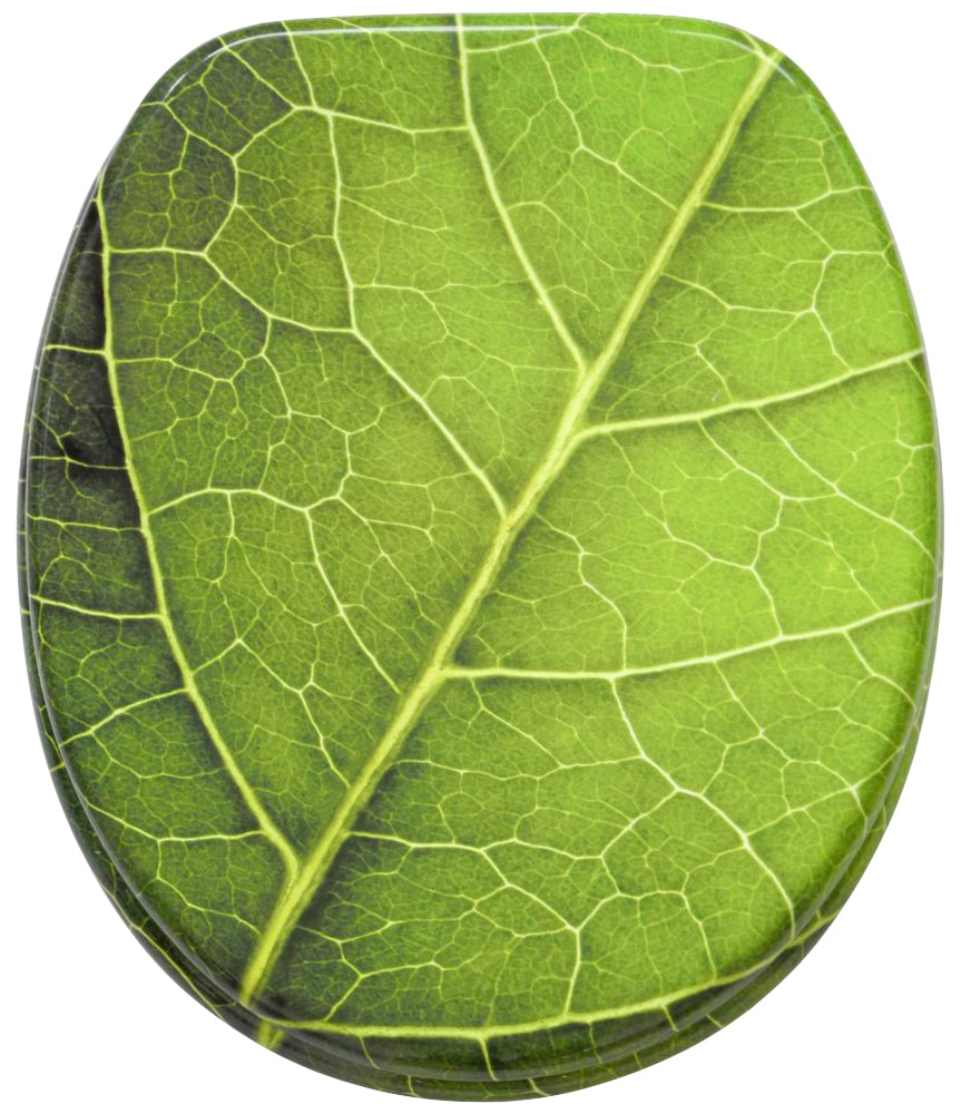 Sanilo Badaccessoire-Set »Blatt« bestehend aus WC-Sitz, Badteppich und Waschbeckenstöpsel