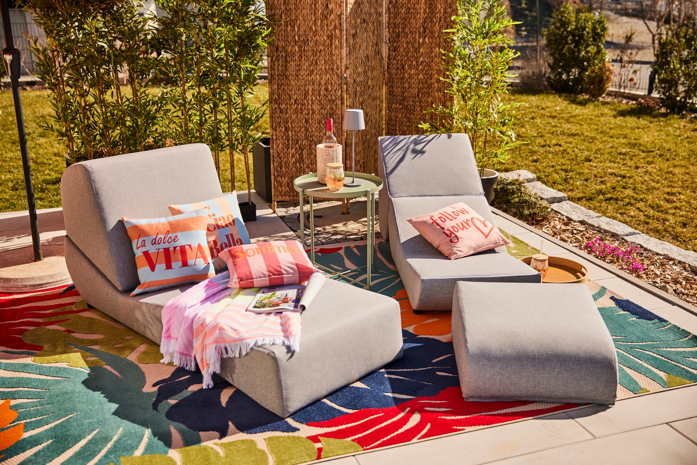 DOMO collection Loungesessel »VENDY Outdoor«, (1 St.), Zum Schlaf-und Relaxsessel wandelbar