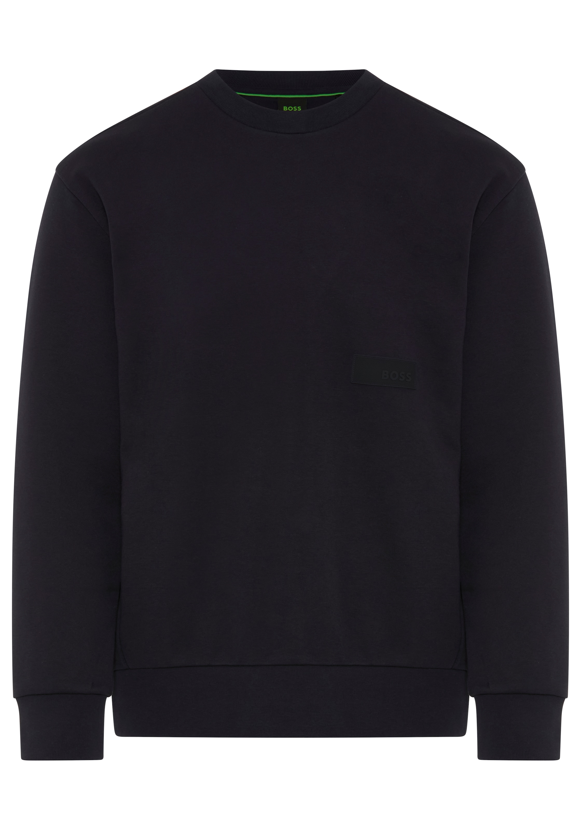 BOSS GREEN Sweatshirt , Rundhalsausschnitt, Relaxed Fit, Logo-Badge
