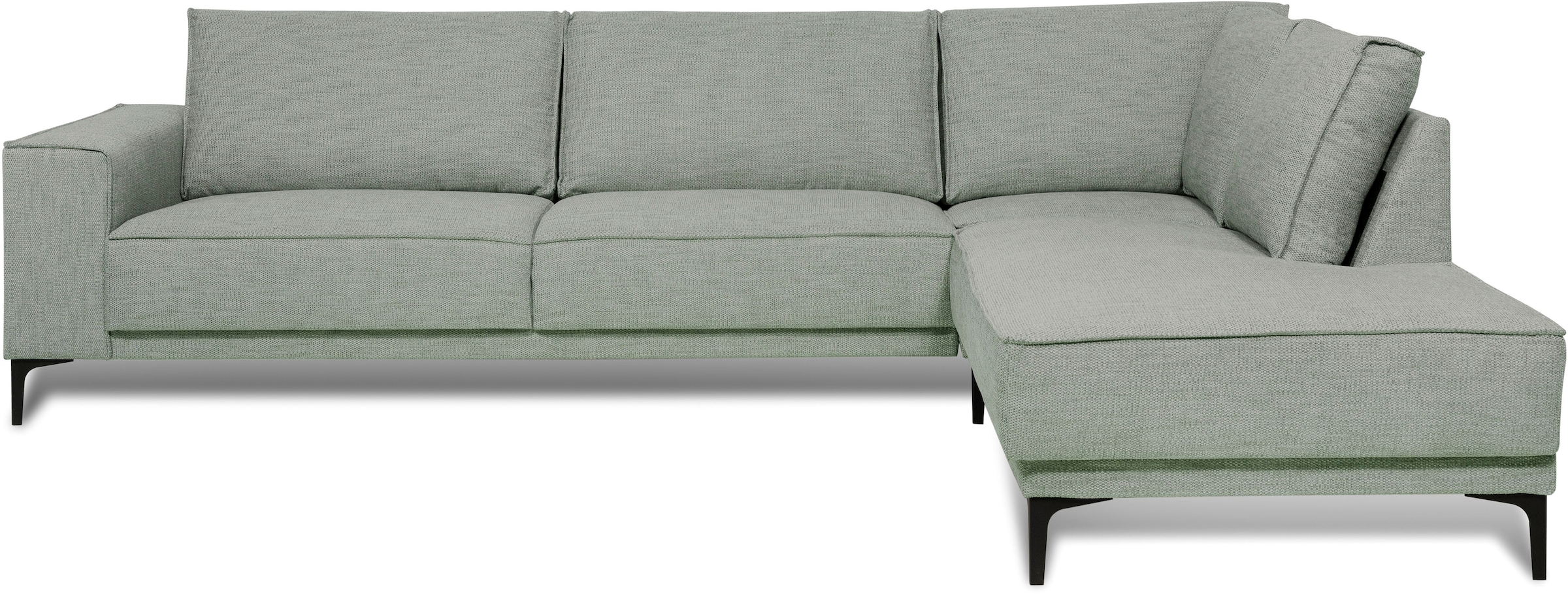 GOODproduct Ecksofa »OLAND Flachgewebe L-Form, B: 289 cm, Skandi-Design« Struktur, Flachgewebe, Luxus-Microfaser, Boucle