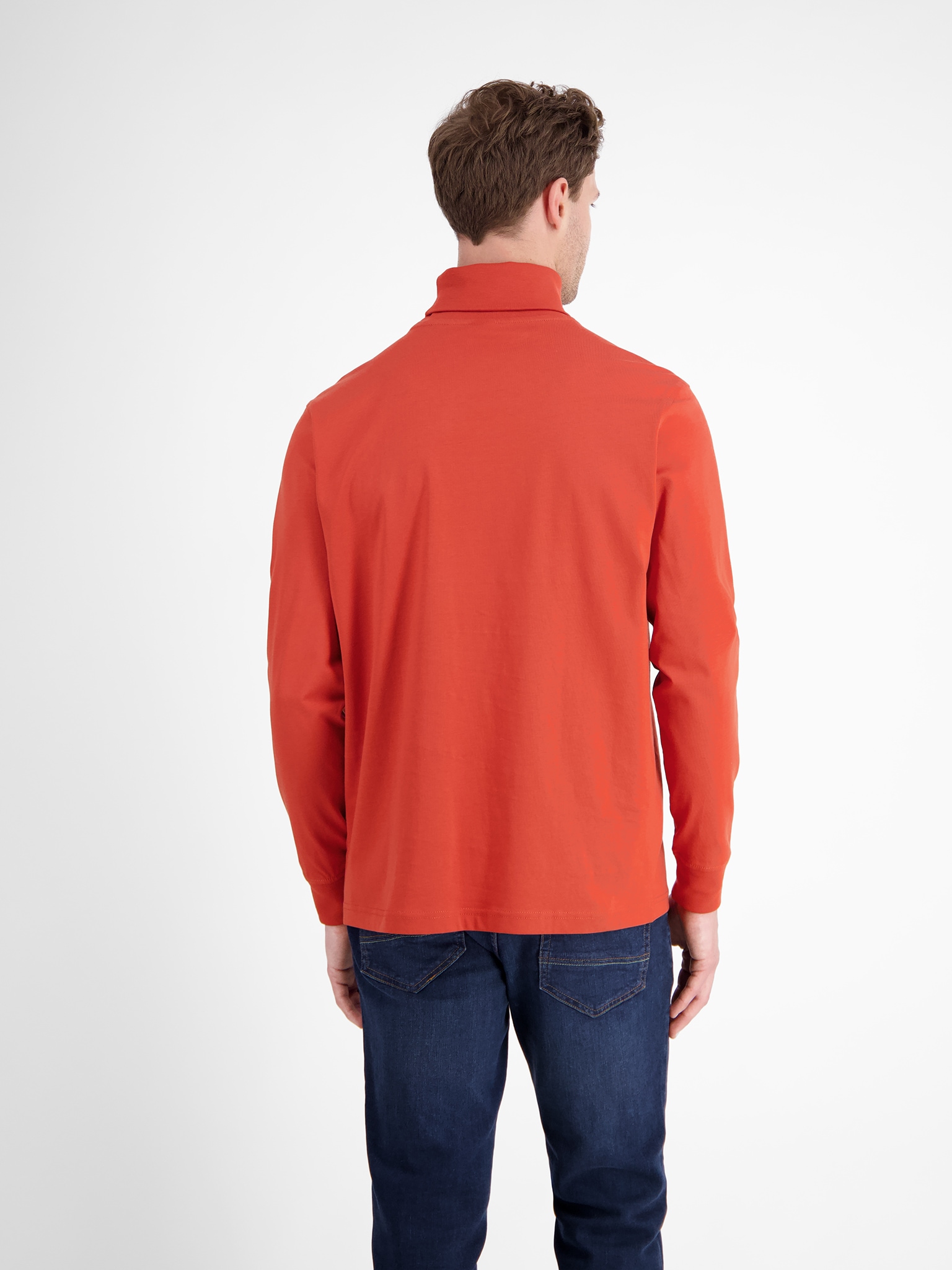 LERROS Rollkragenshirt mit Logo Stickerei