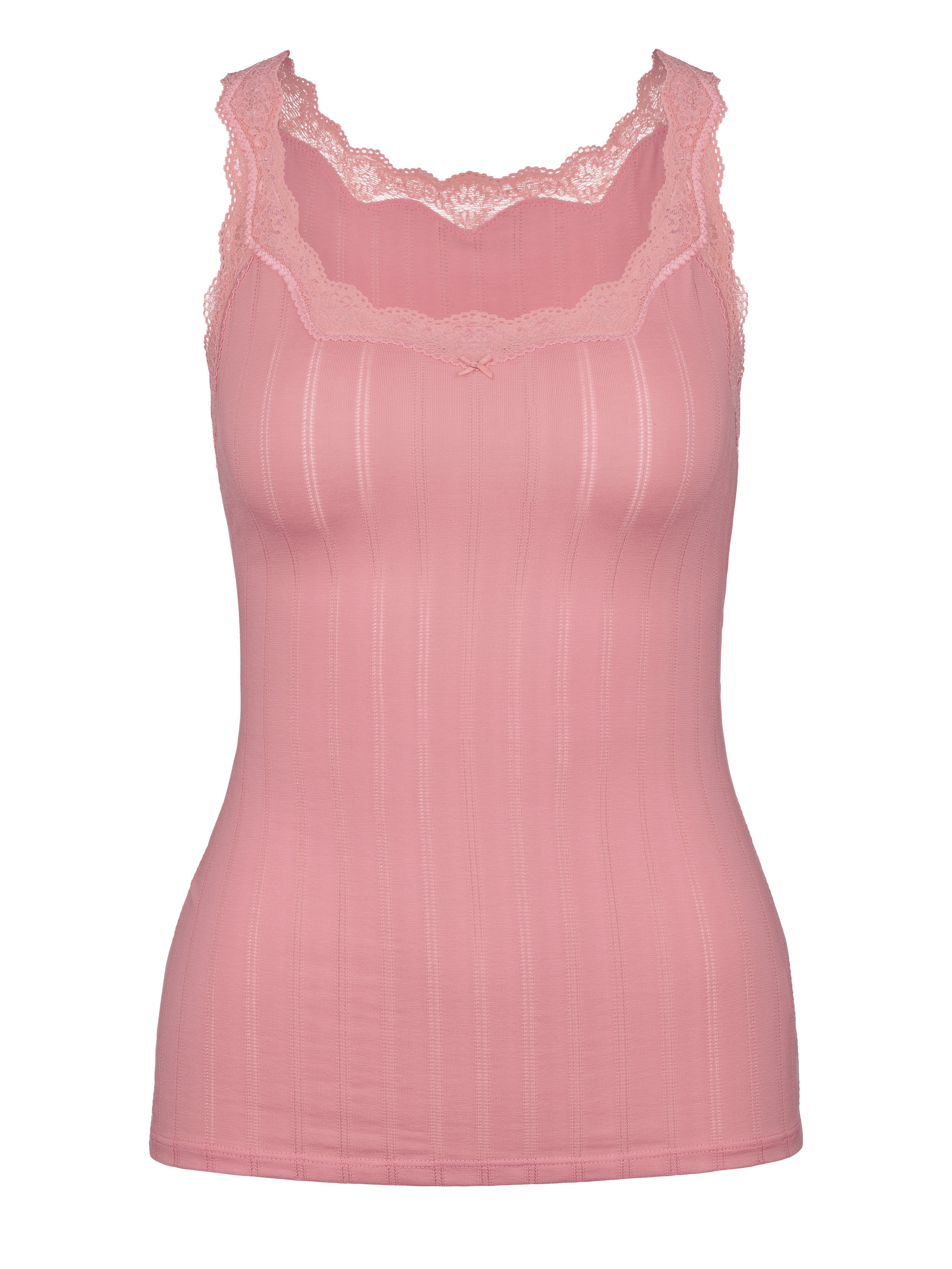 CALIDA Tanktop »Etude Toujours«, zarte Spitze, Nadelstreifen-Design, Cotton-Mix, elastisch