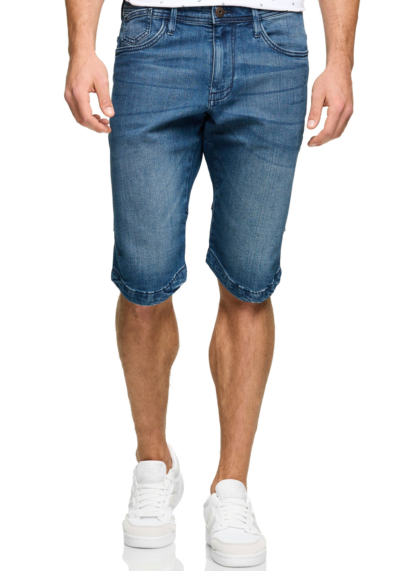 Image of Indicode Jeansbermudas "INKem" Baumwollmischung, regular fit