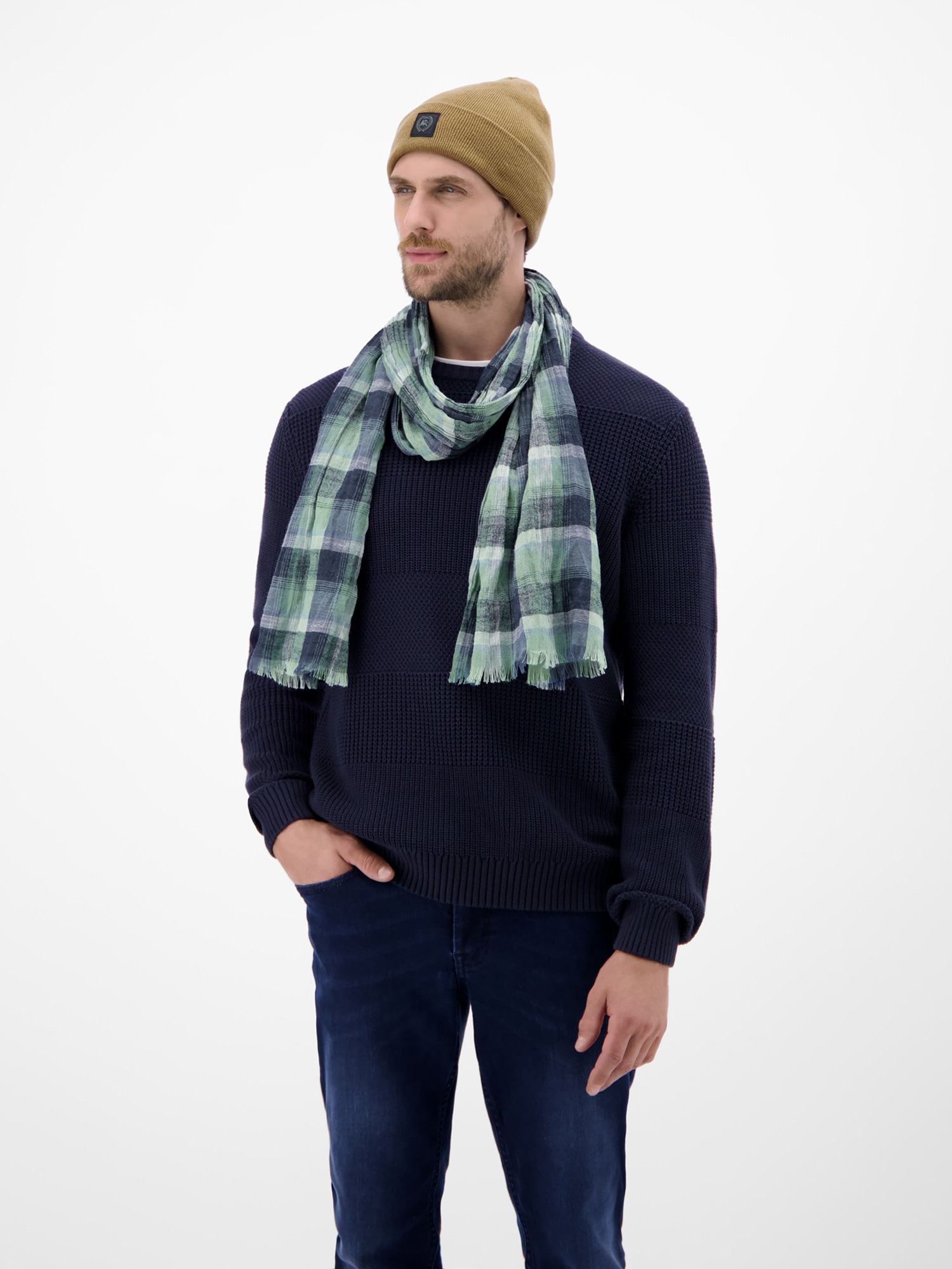 LERROS Écharpe »Webschal mit kleinem, kariertem Farbverlauf«