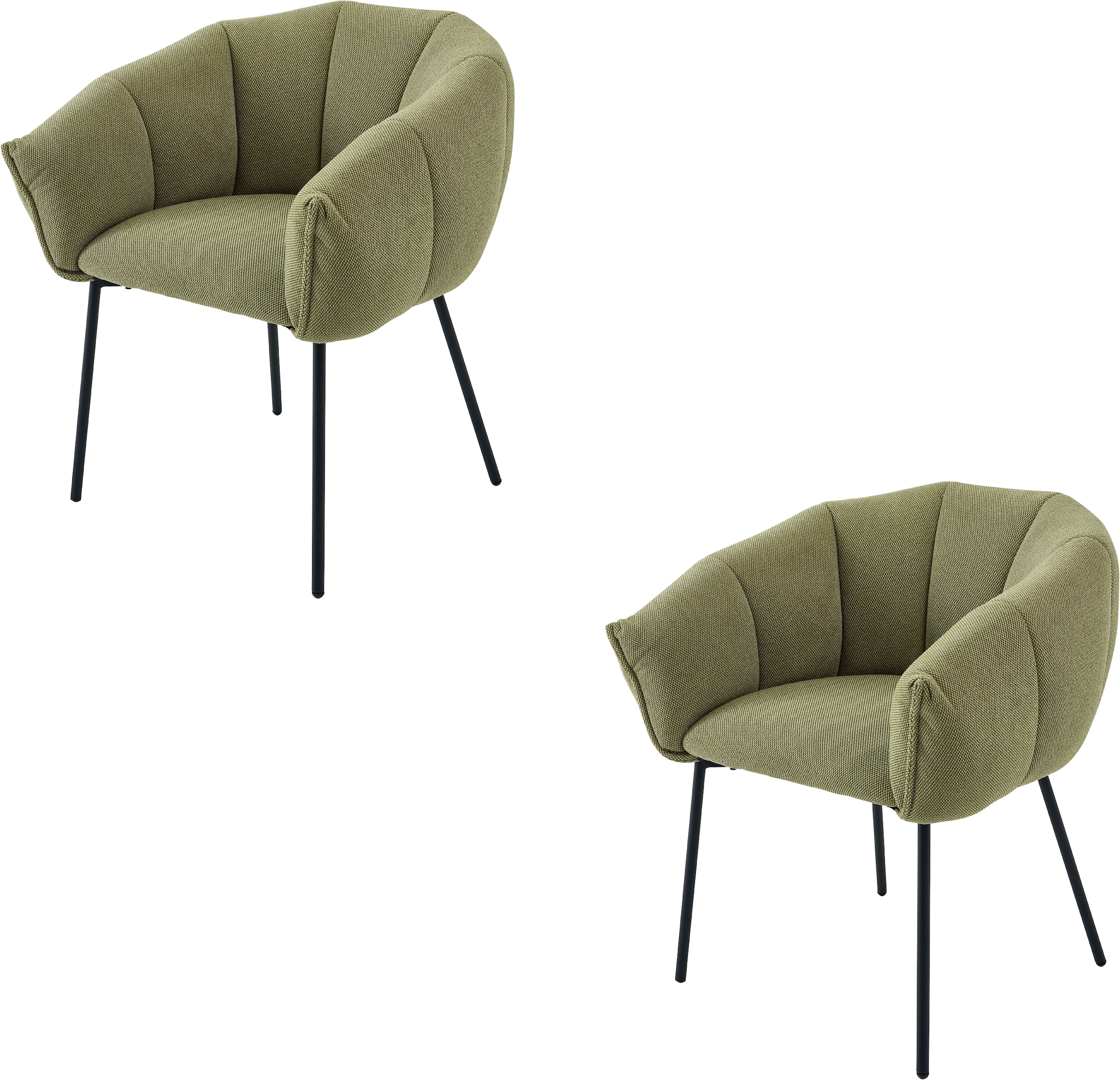 Stolkom Armlehnstuhl »Pina BxHxT 70x78x63 cm« (Set) 2 Stk.Breite 70cm, Metallgestell