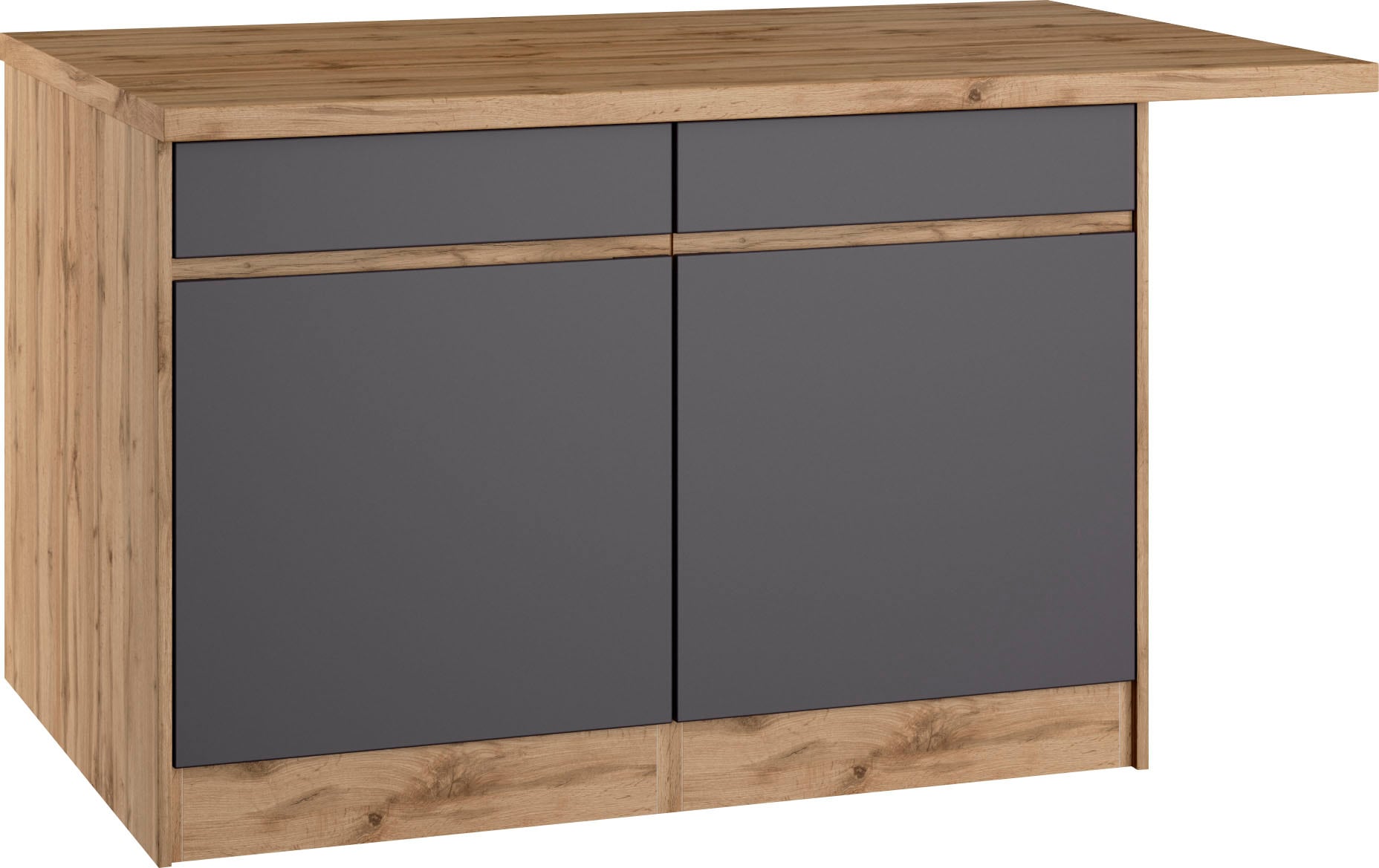 KOCHSTATION Kücheninsel »KS-Riesa« Breite 153 cm, Tiefe 100 cm, MDF-Fronten