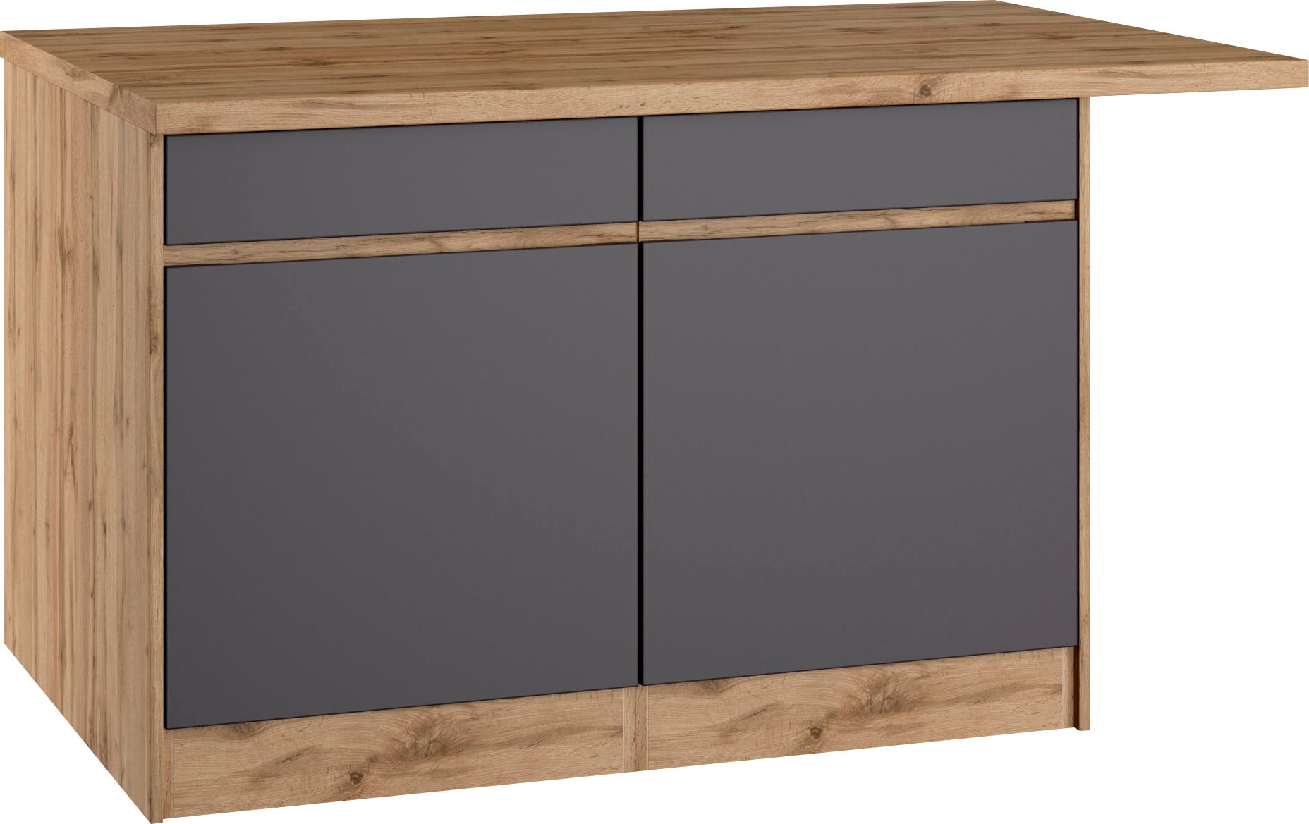 Image of KOCHSTATION Kücheninsel "KS-Riesa" Breite 153 cm, Tiefe 100 cm, MDF-Fronten