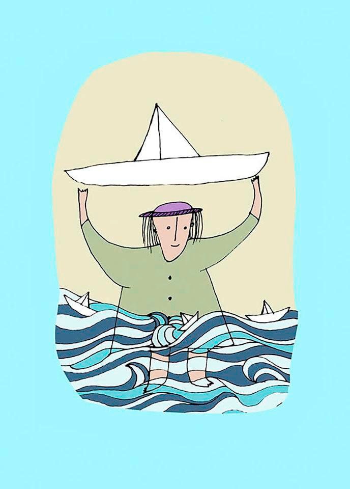 Komar Bild »Paper Ship« Menschen 1 Stk. tlg. Wandbild zur Dekoration - ohne Rahmen