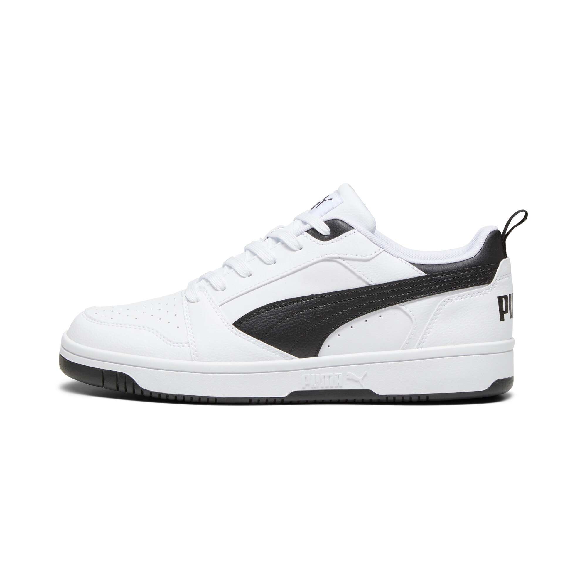 PUMA Sneaker »REBOUND V6 LOW«  niedrig geschnitten, mit Schnürverschluss, aus getrommeltem Leder