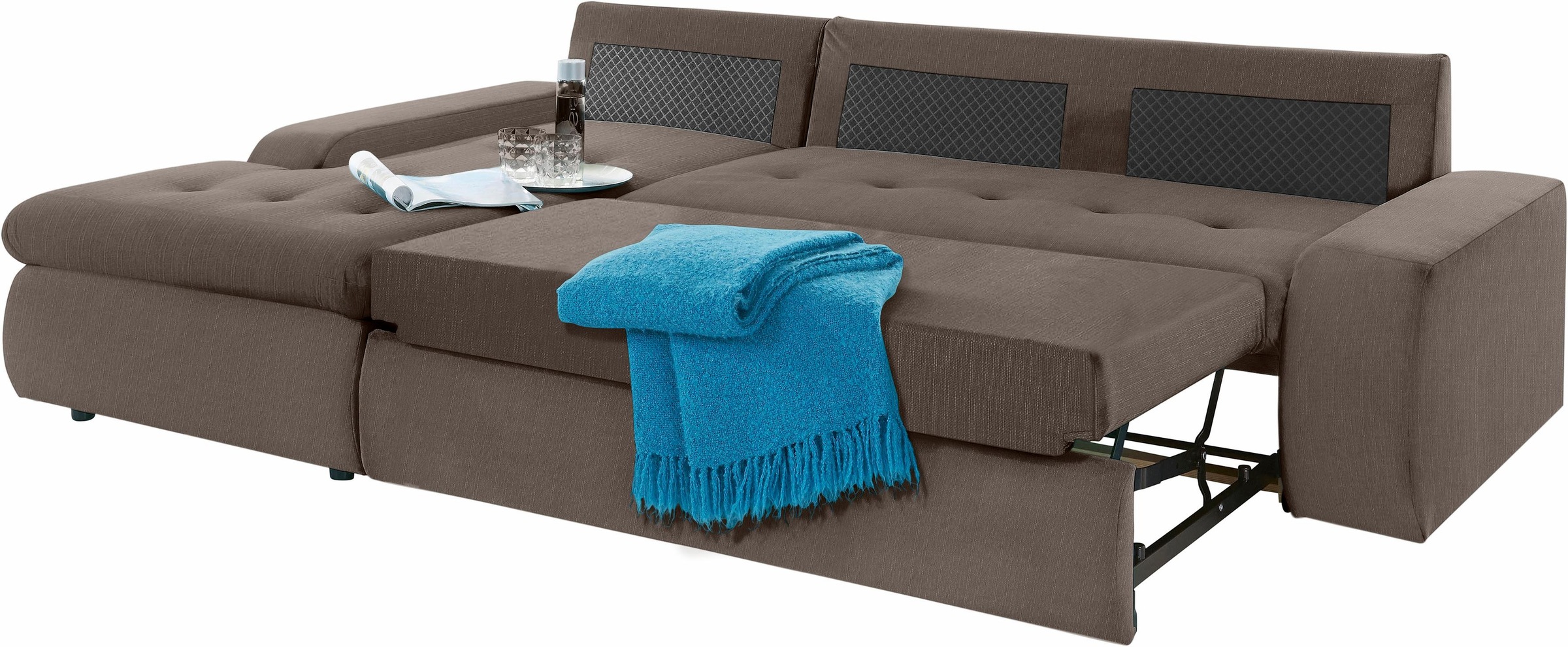 TRENDMANUFAKTUR Ecksofa »Indie II, tolle Detailverarbeitung, bequem und komfortabel im Sitz«, XL und XXL, wahlweise mit Bettfunktion, L-Form