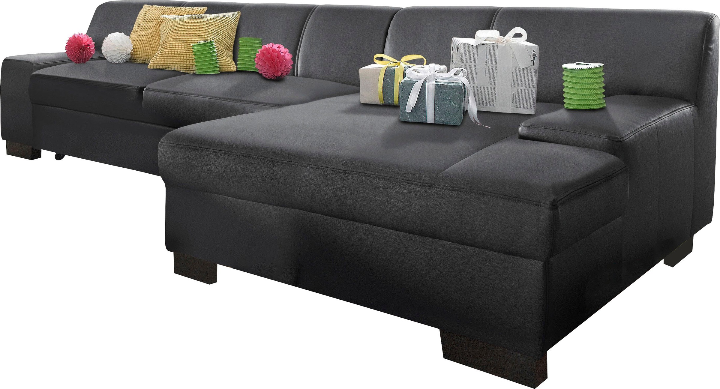 DOMO collection Ecksofa »Norma L-Form«, wahlweise mit Bettfunktion