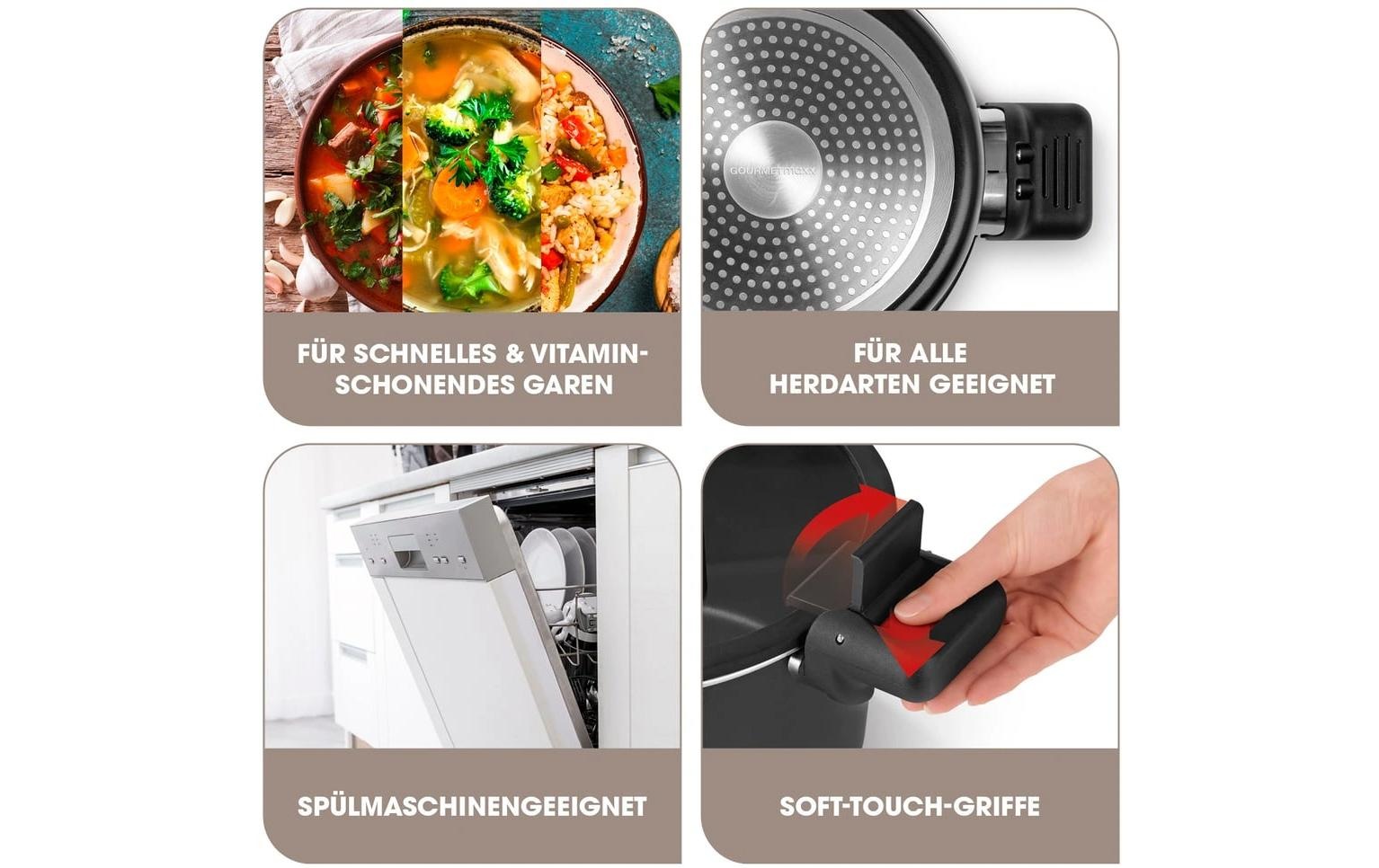 Image of GOURMETmaxx Kochtopf "GOURMETmaxx, Aluminiumguss, 5,8 l"