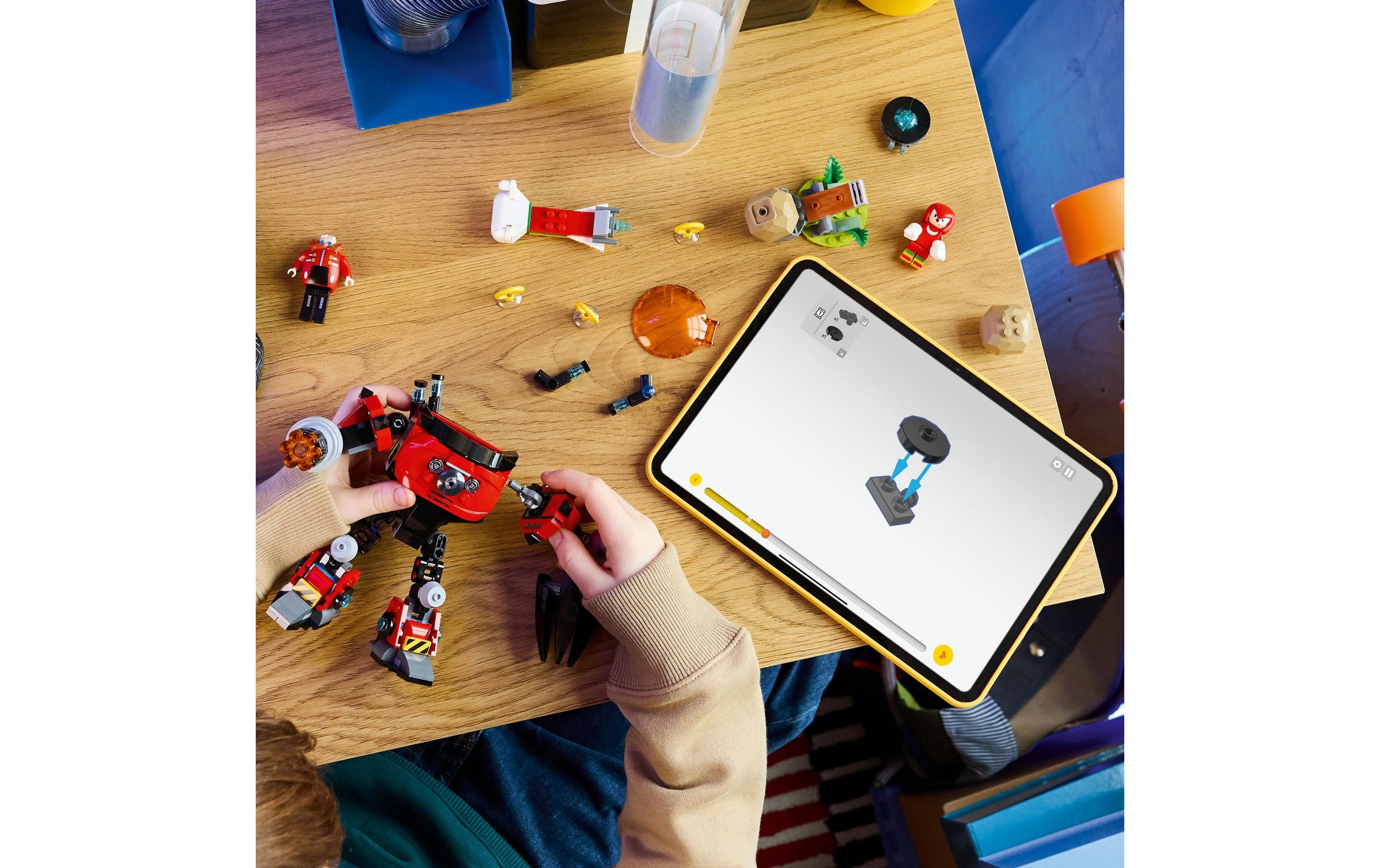 LEGO® Briques de jeu »LEGO® Sonic Knuckles vs. Dr. Eggmans Egg Crusher Mech 77005«